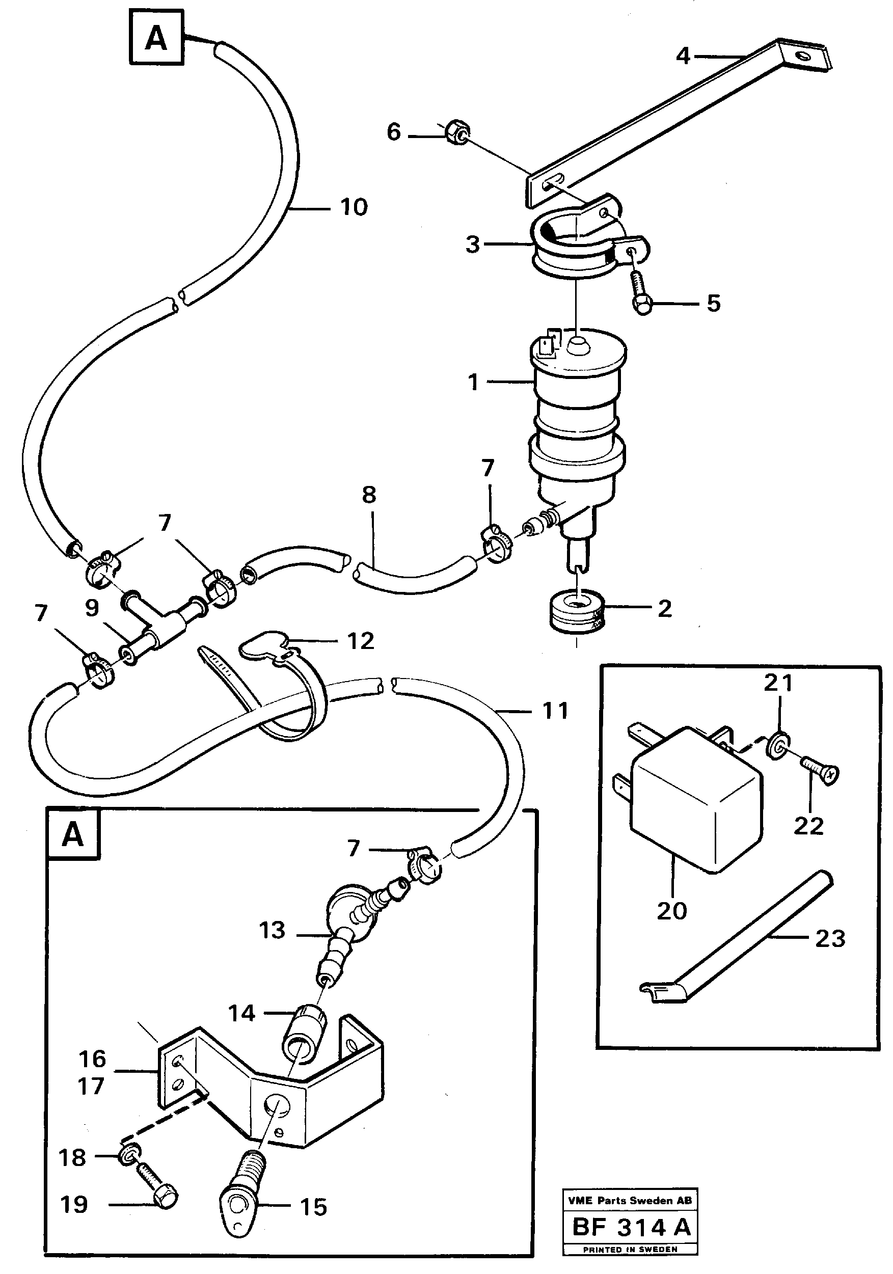 Headlight washer  99049 — volvo parts diagram