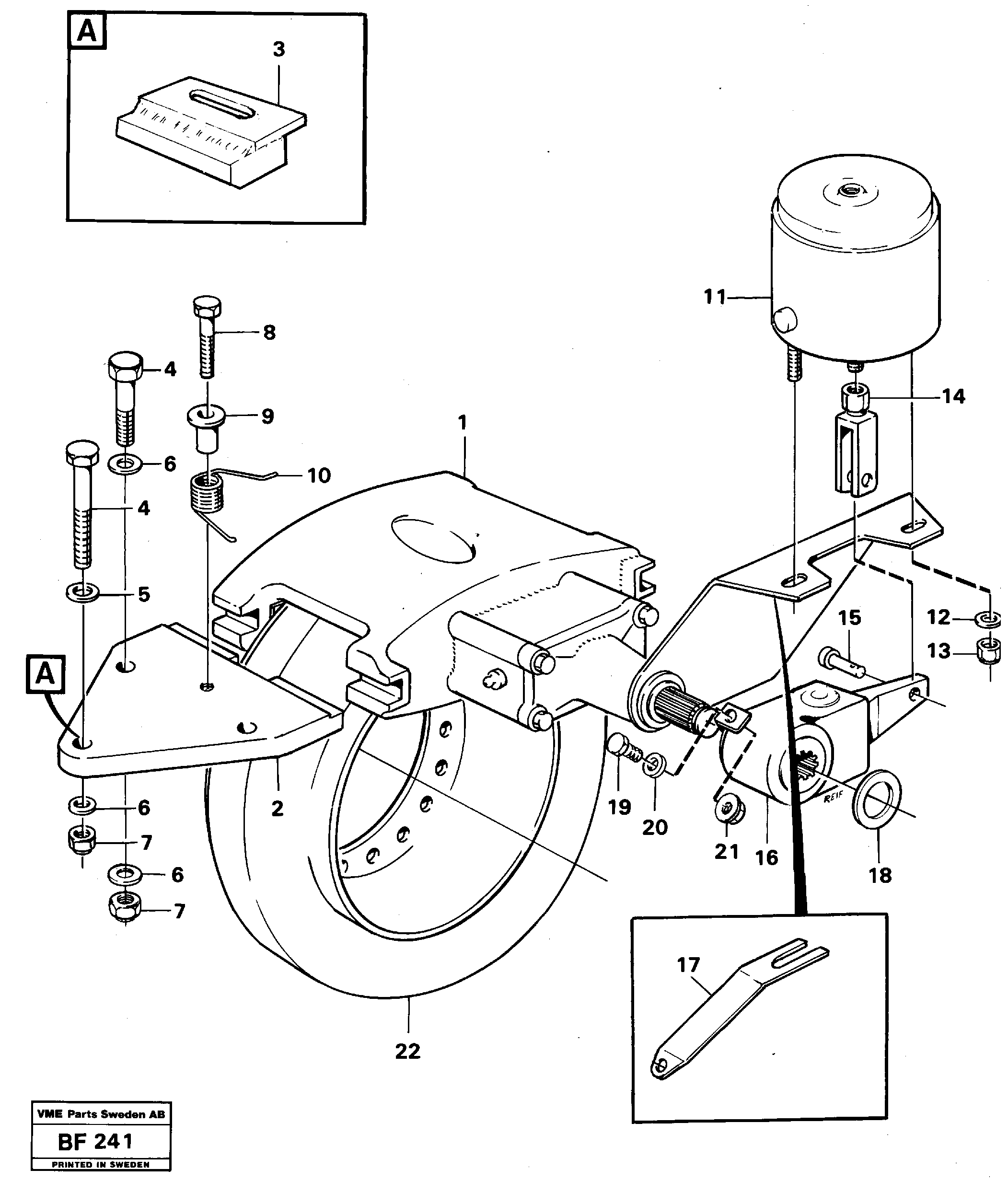 Universaljoint brake — volvo parts diagram