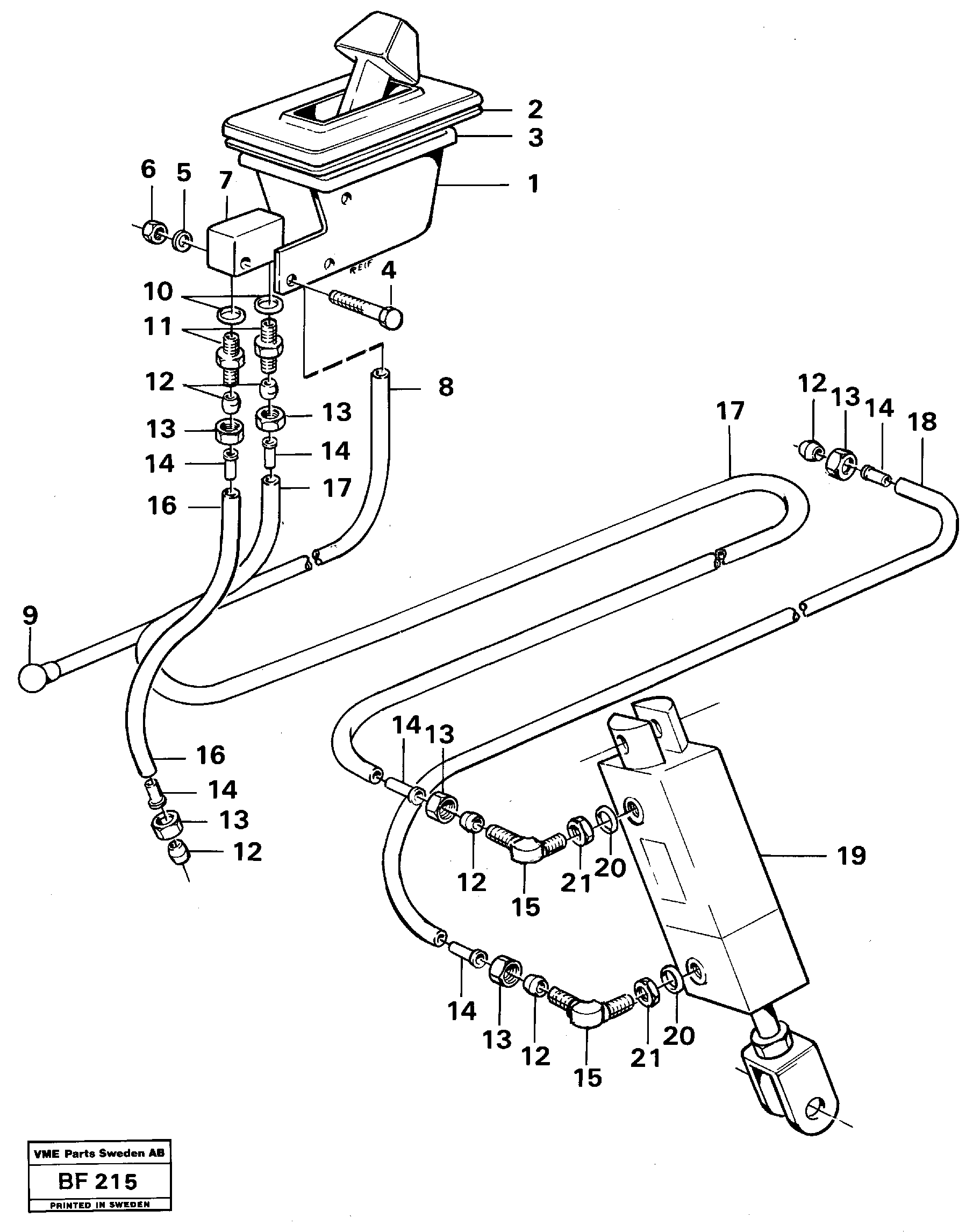 Control for high and low gear — volvo parts diagram