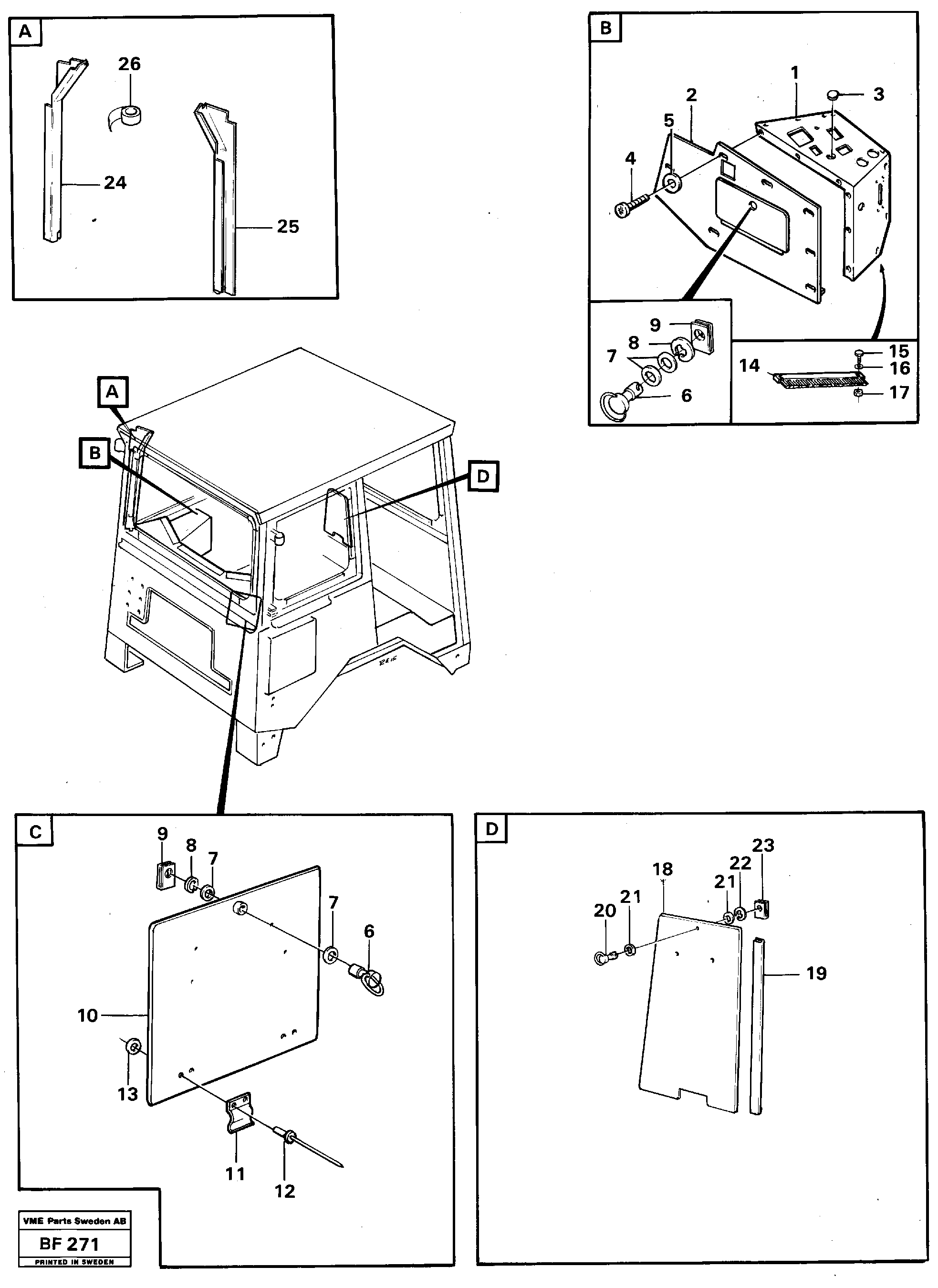 Cover plates and doors — volvo parts diagram