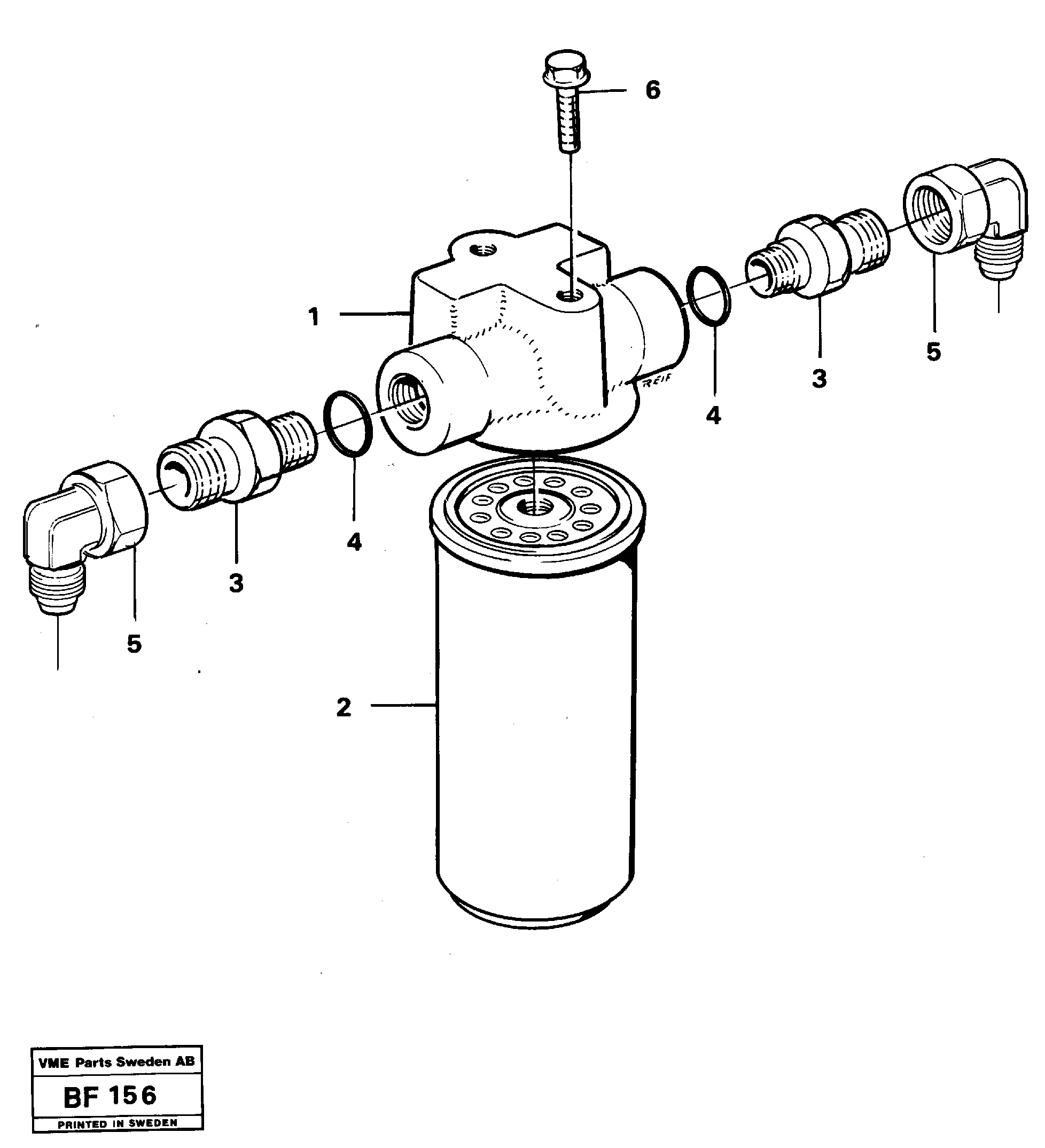 Oil filter, cooling fan — volvo parts diagram