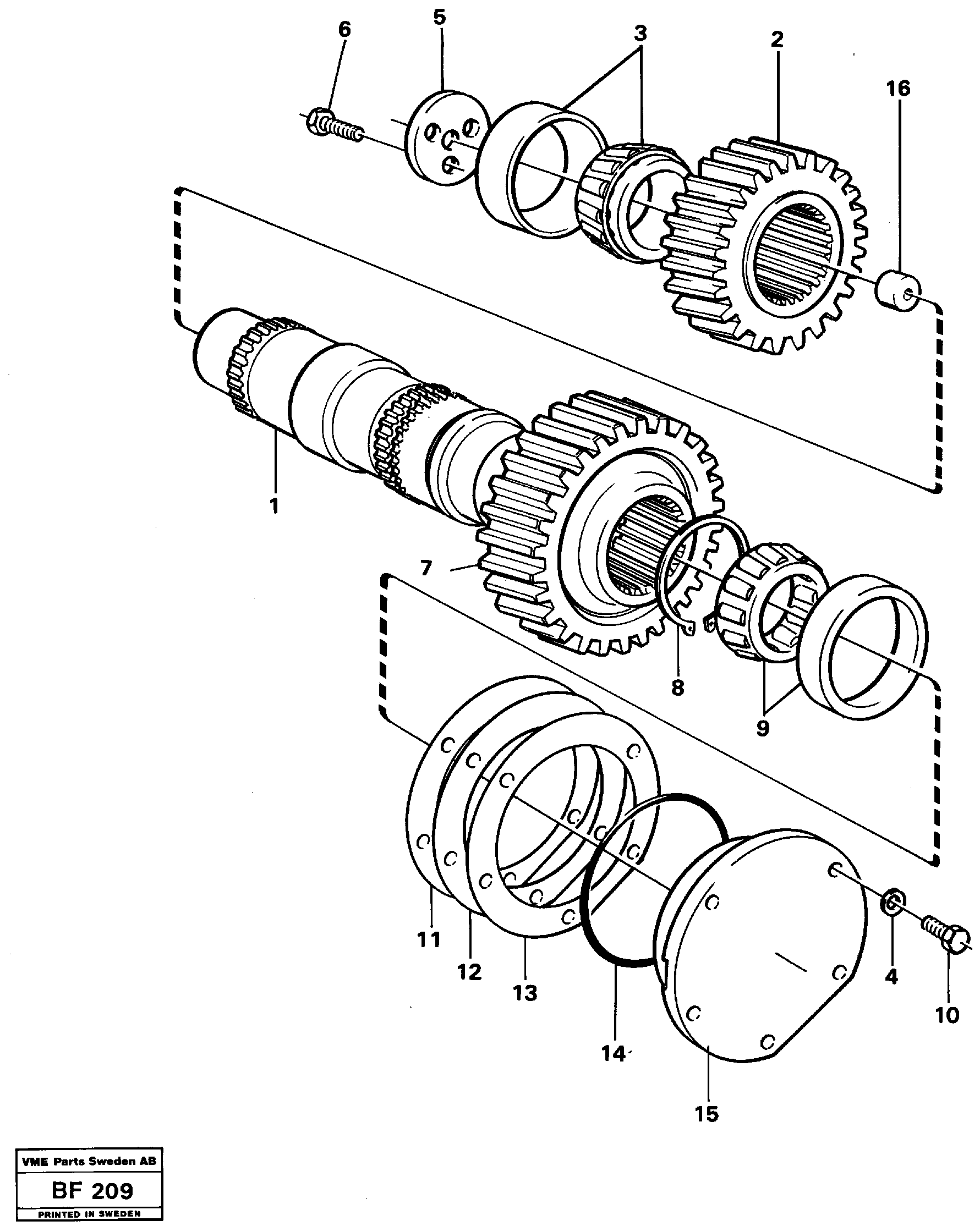 Intermediate shaft — volvo parts diagram