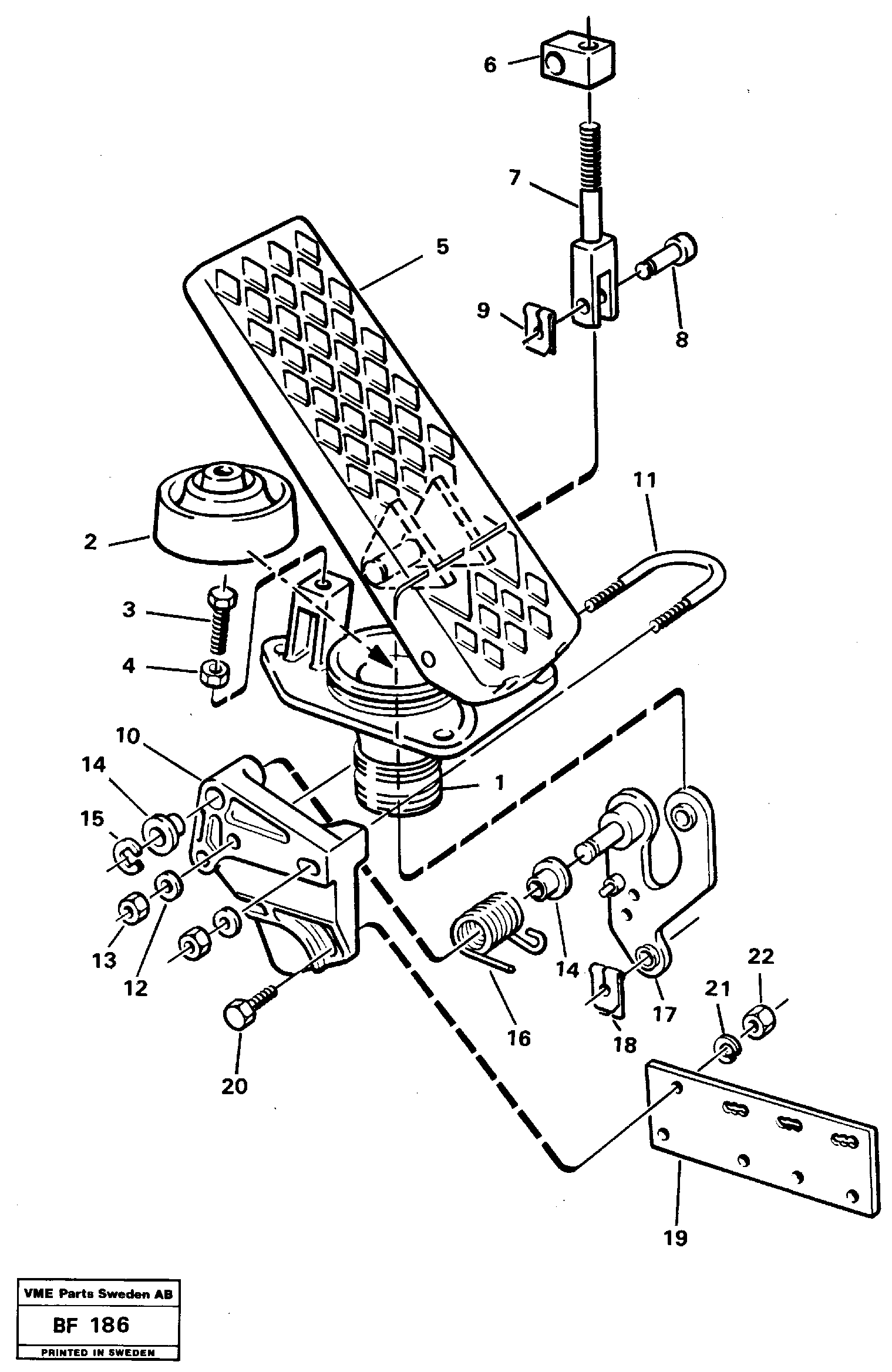 Pedal — volvo parts diagram