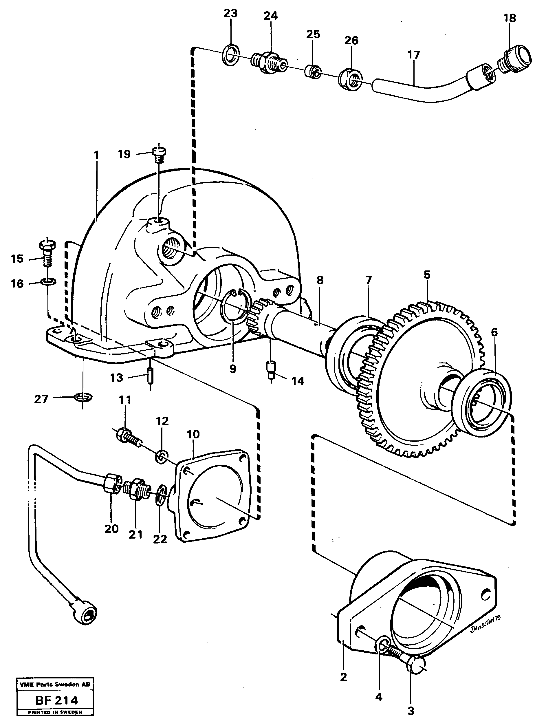 Pump drive — volvo parts diagram