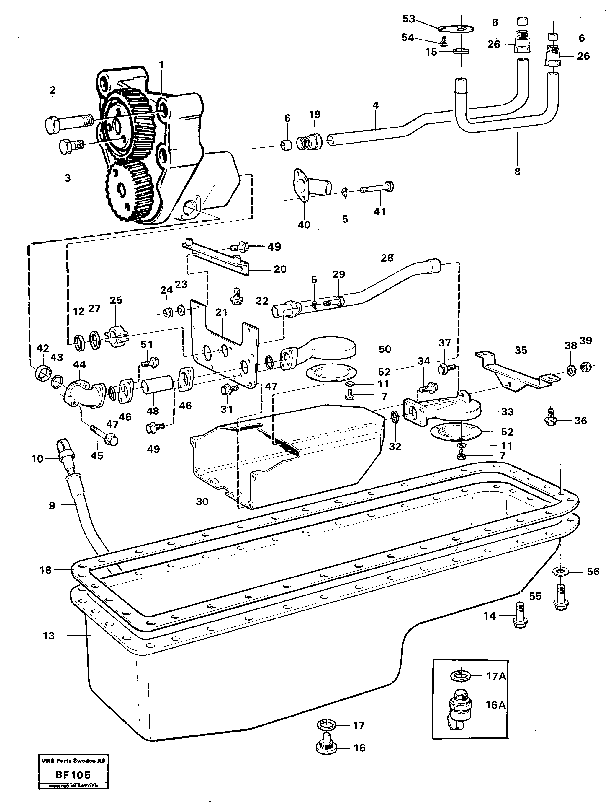 Lubricating oil system — volvo parts diagram