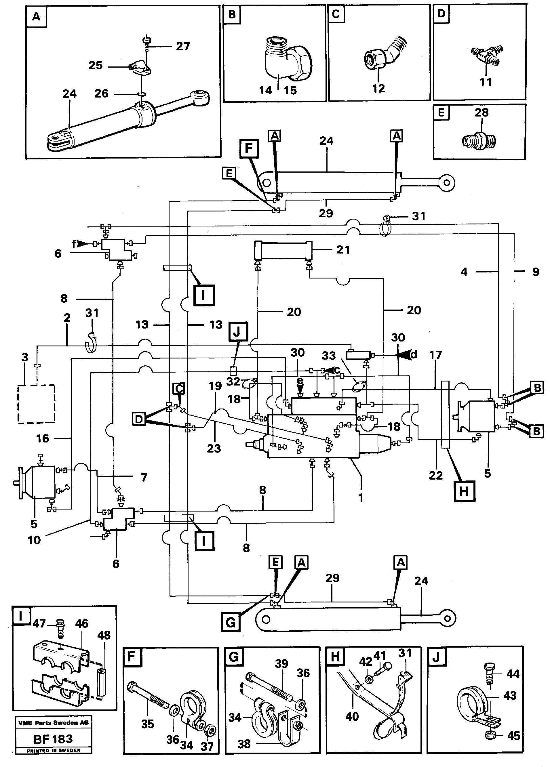 Steering system, pipes and hoses — volvo parts diagram