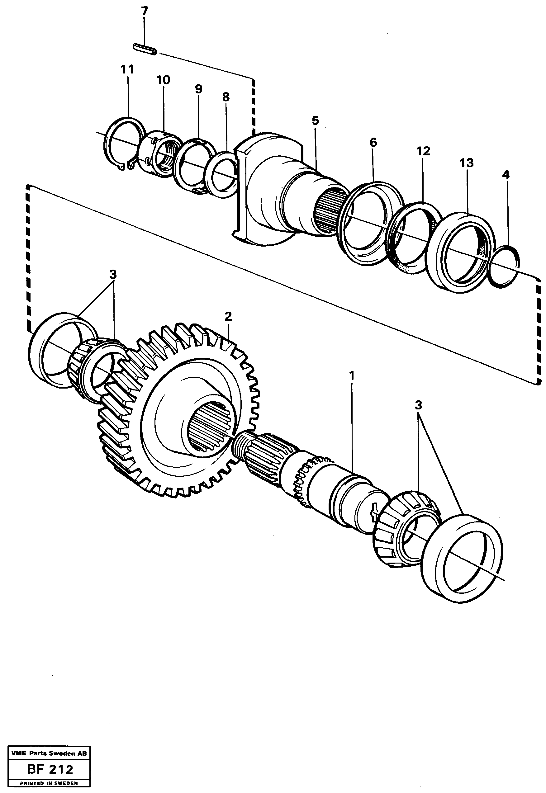 Lower shaft — volvo parts diagram