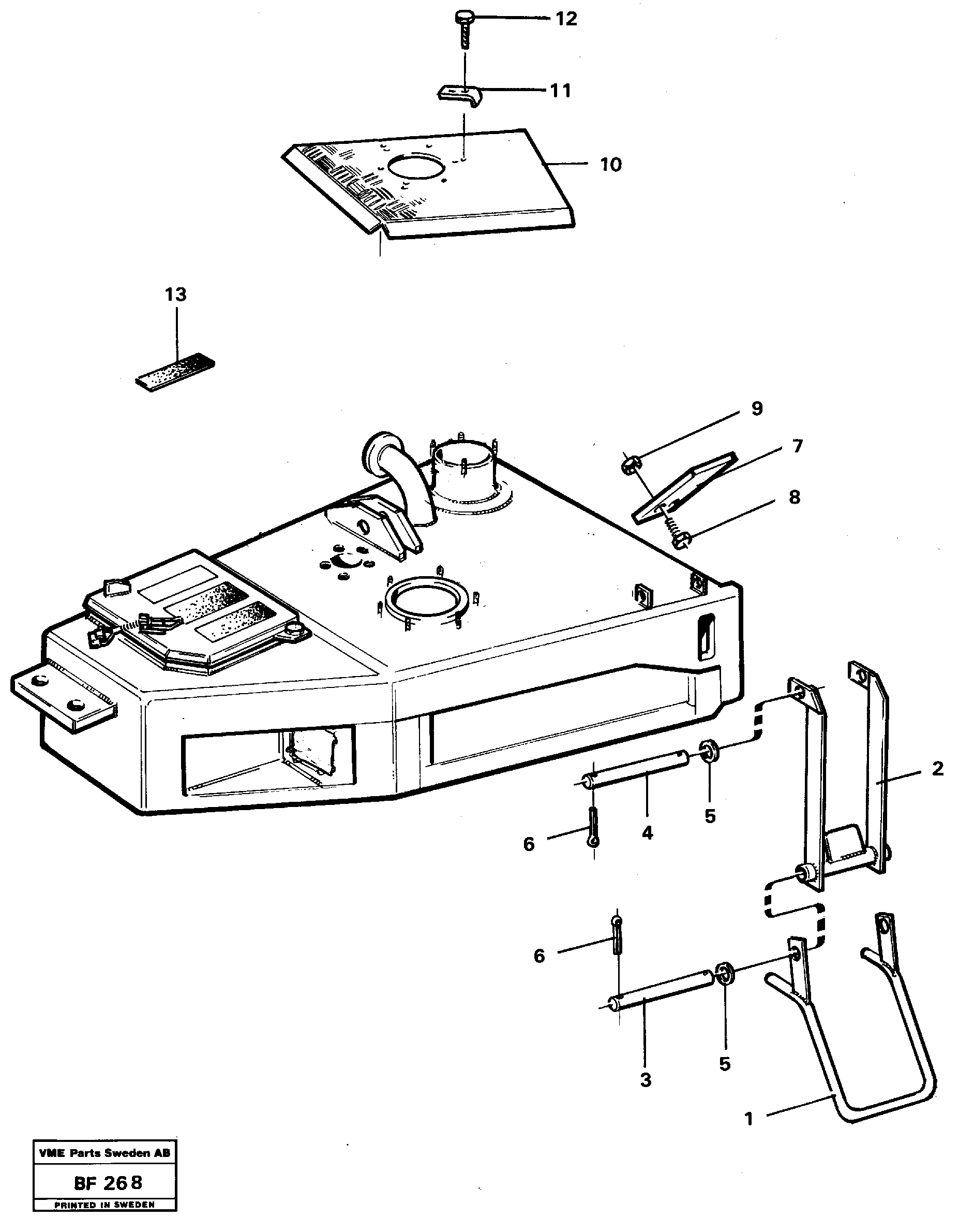 Foot step  91772, STD USA — volvo parts diagram