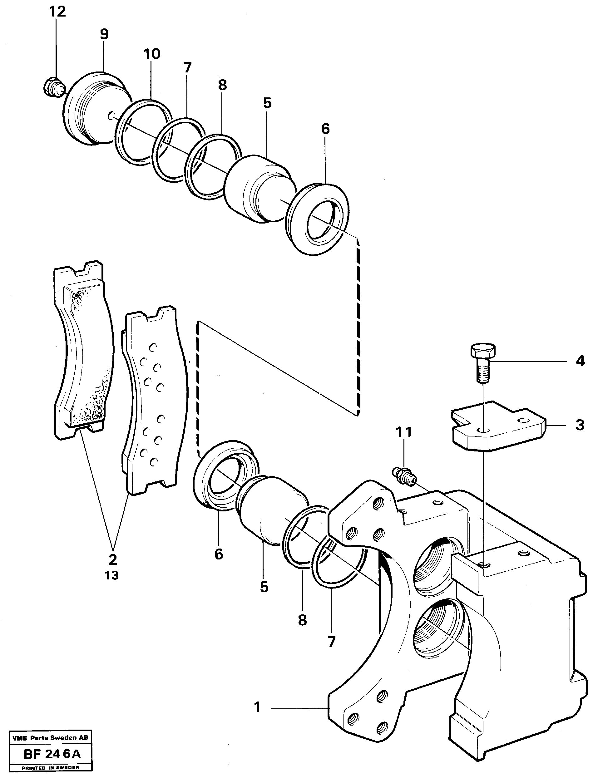 Disc brake — volvo parts diagram