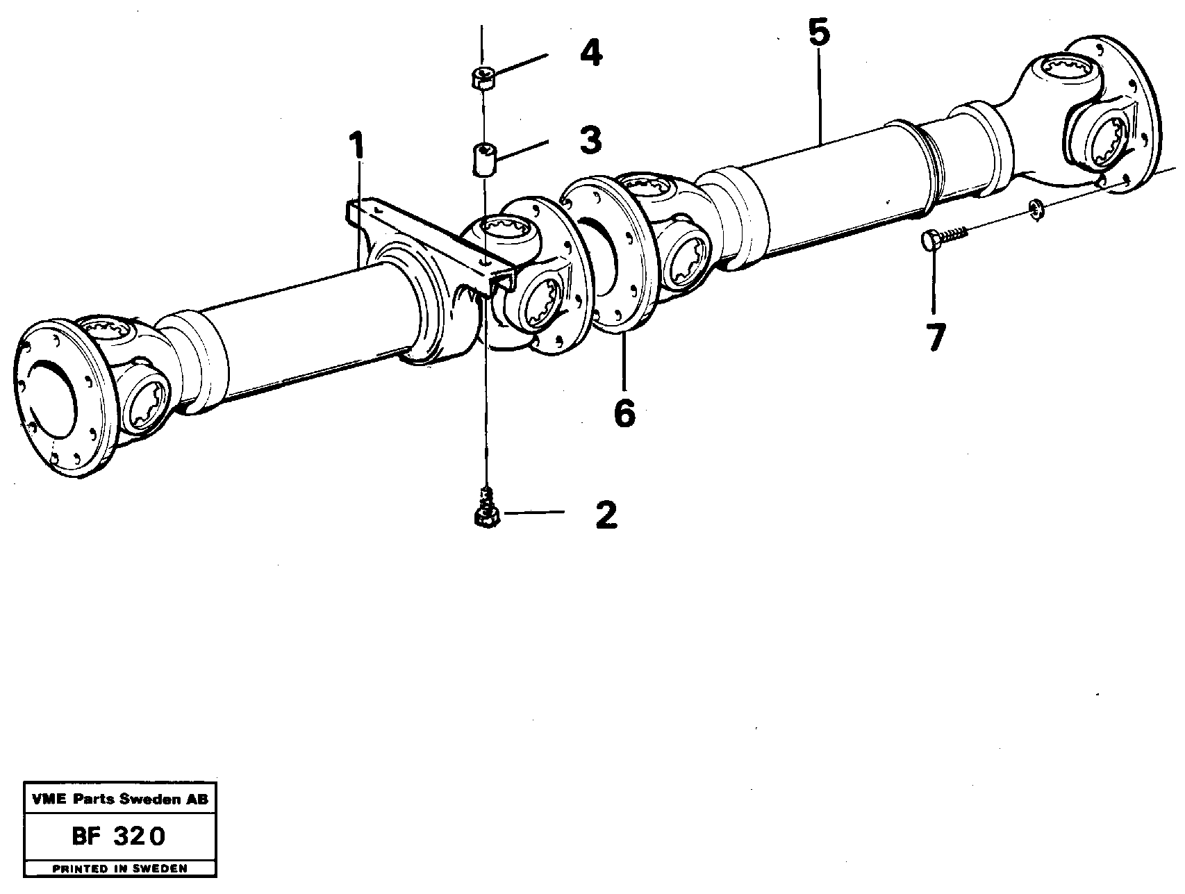Propeller shaft 4 x 4  4x4 — volvo parts diagram