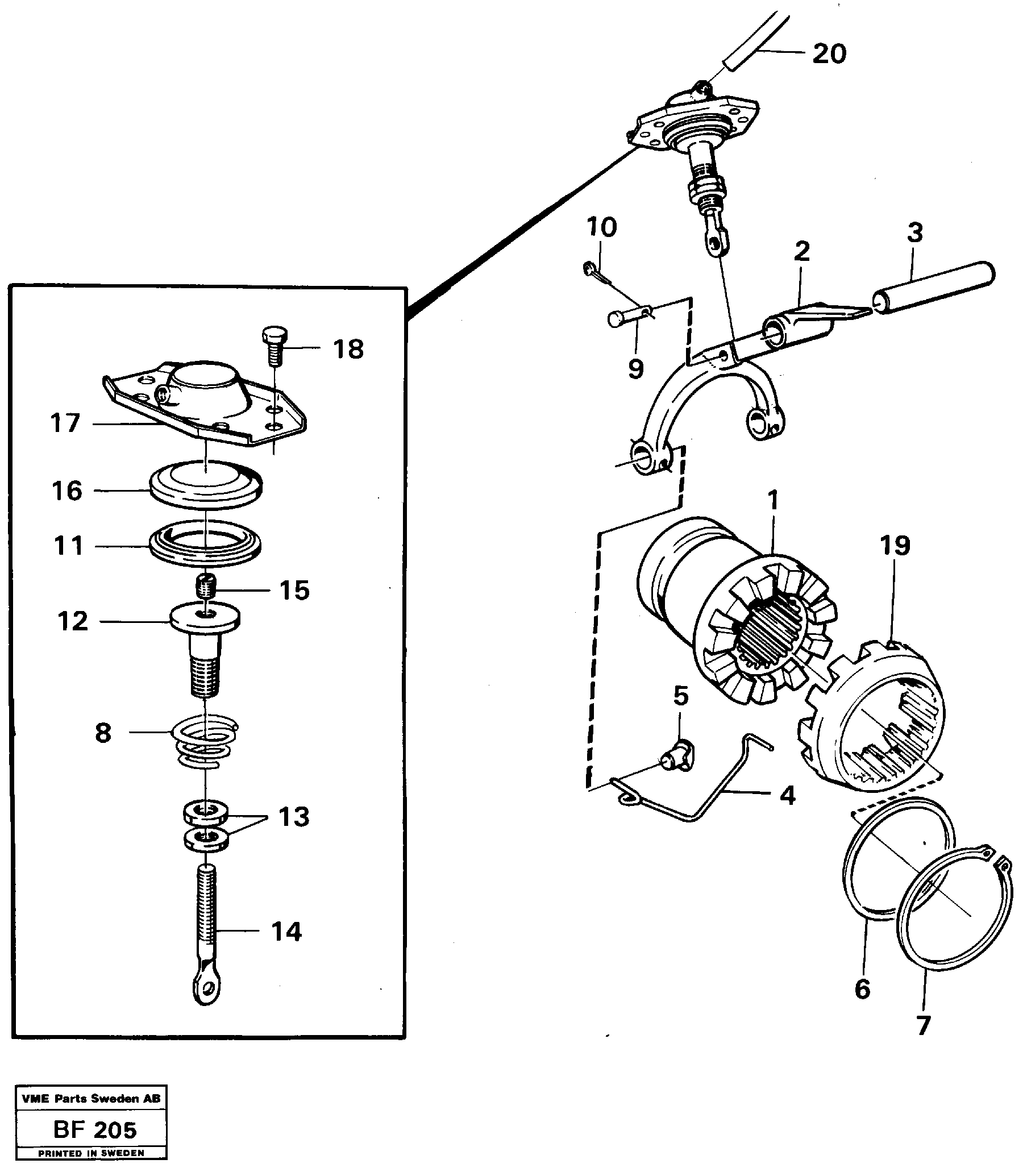 Differential lock — volvo parts diagram