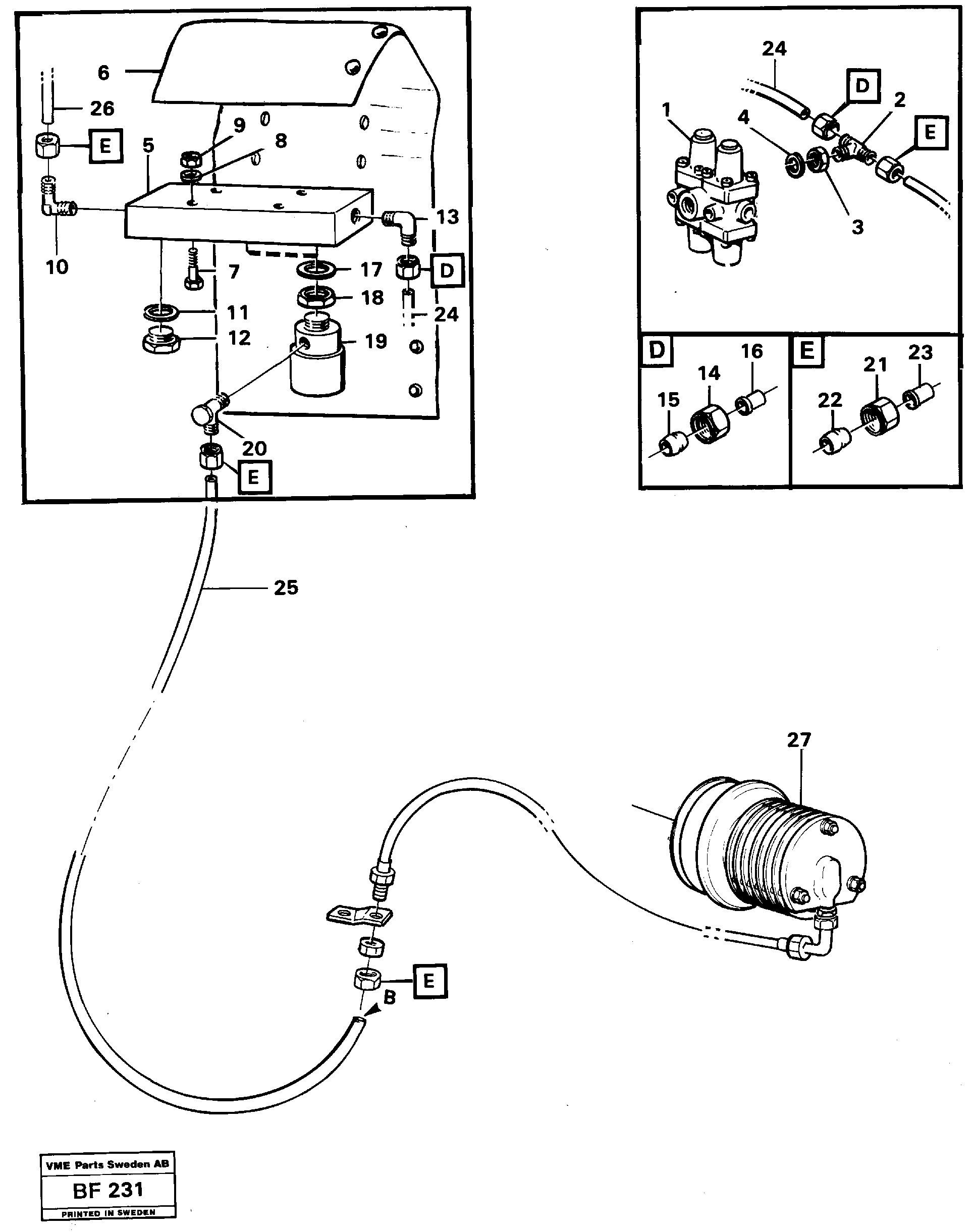 Comp. air controls, exhaust pressure regulator — volvo parts diagram