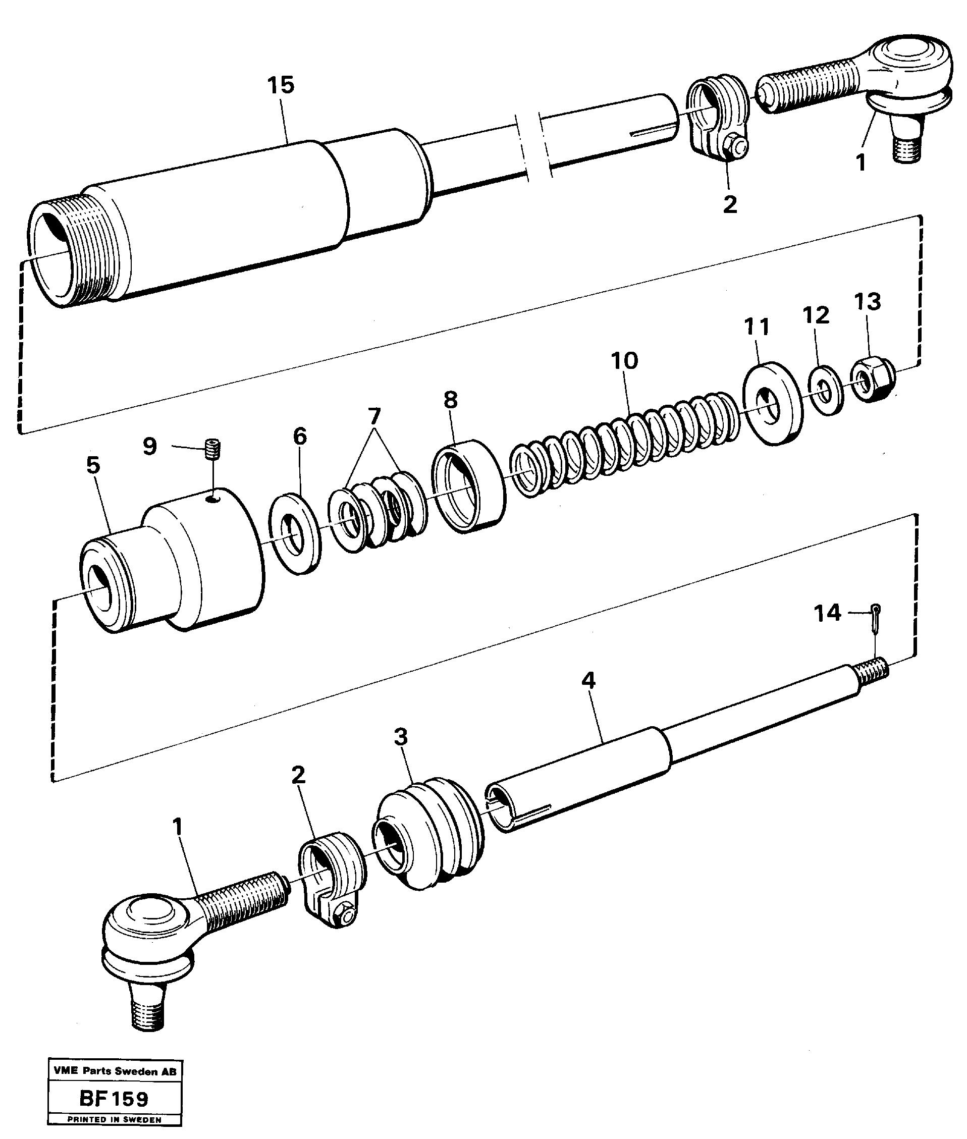 Drag rod — volvo parts diagram