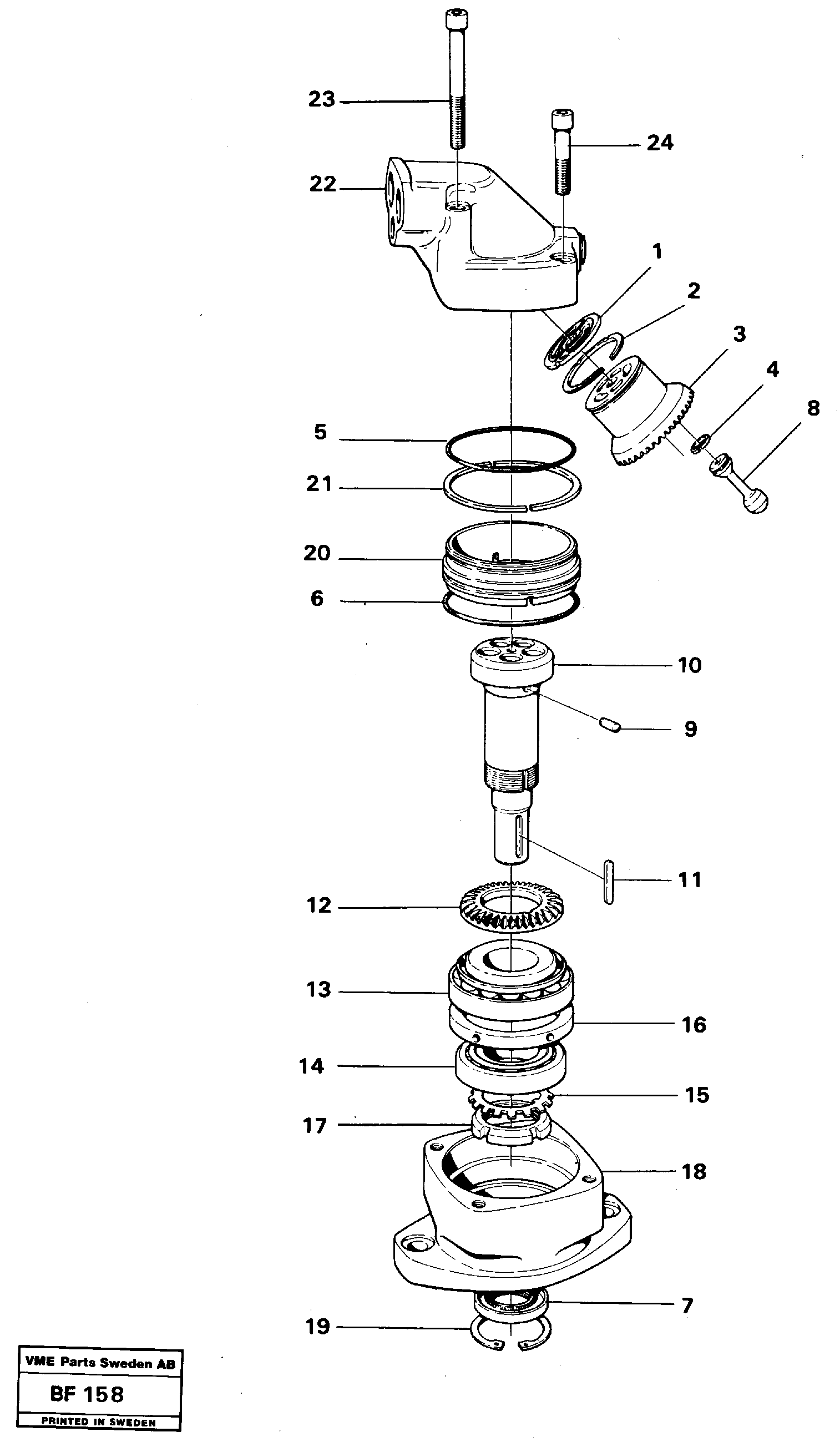 Hydraulic motor — volvo parts diagram