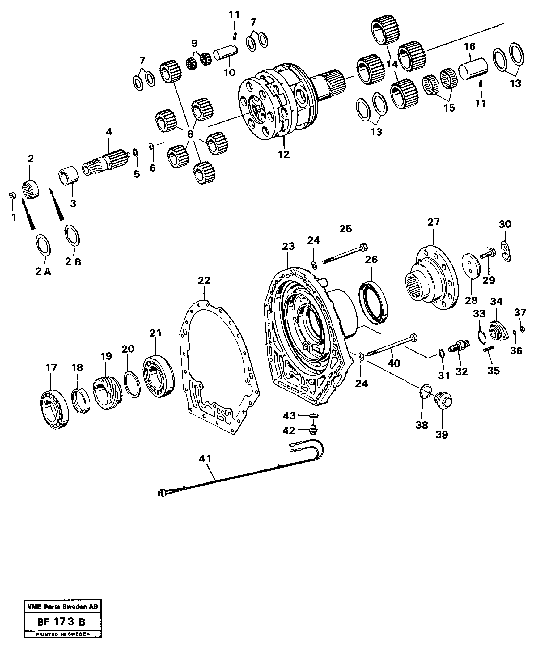 Output gear — volvo parts diagram