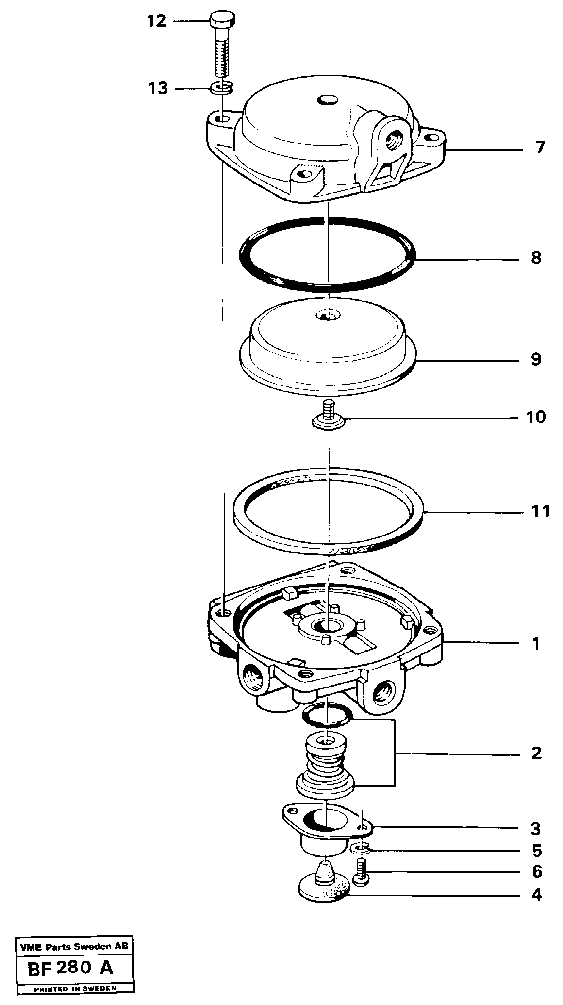 Relay valve — volvo parts diagram