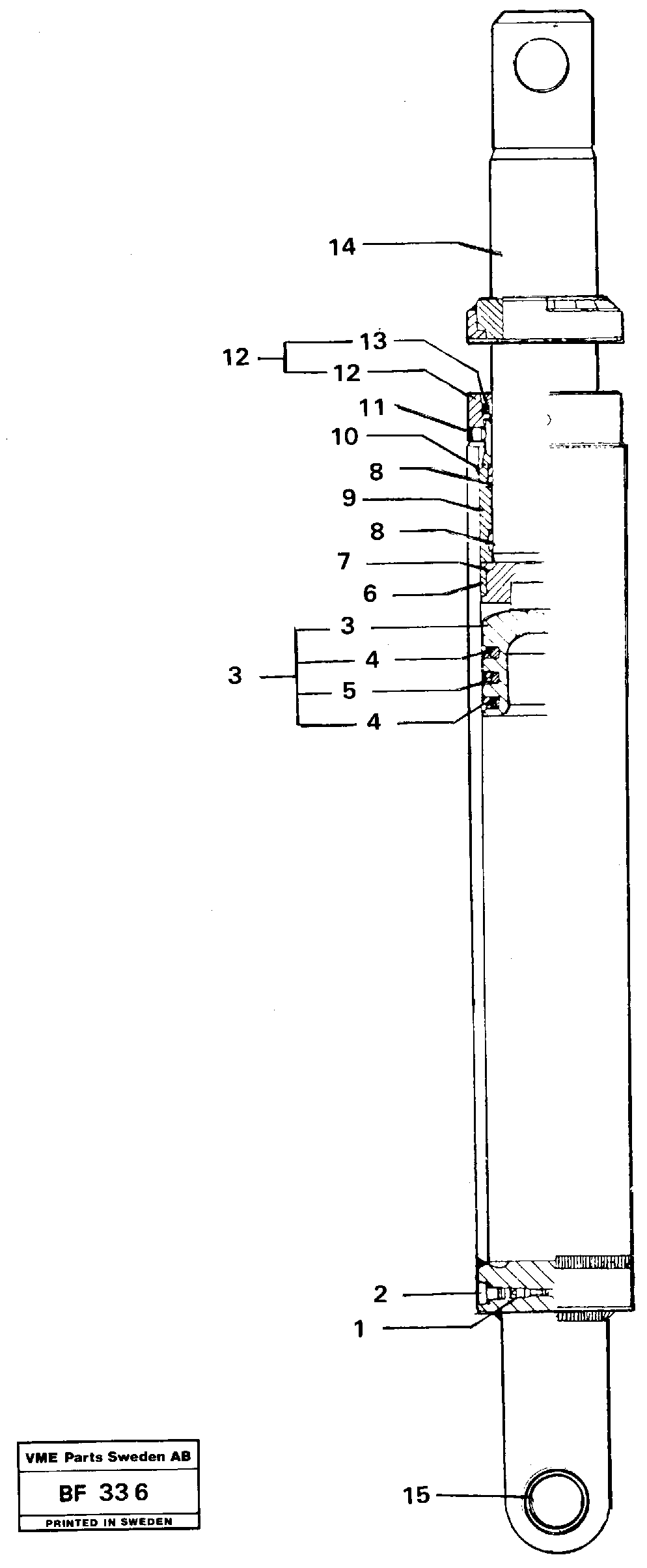Gas spring  92016 — volvo parts diagram