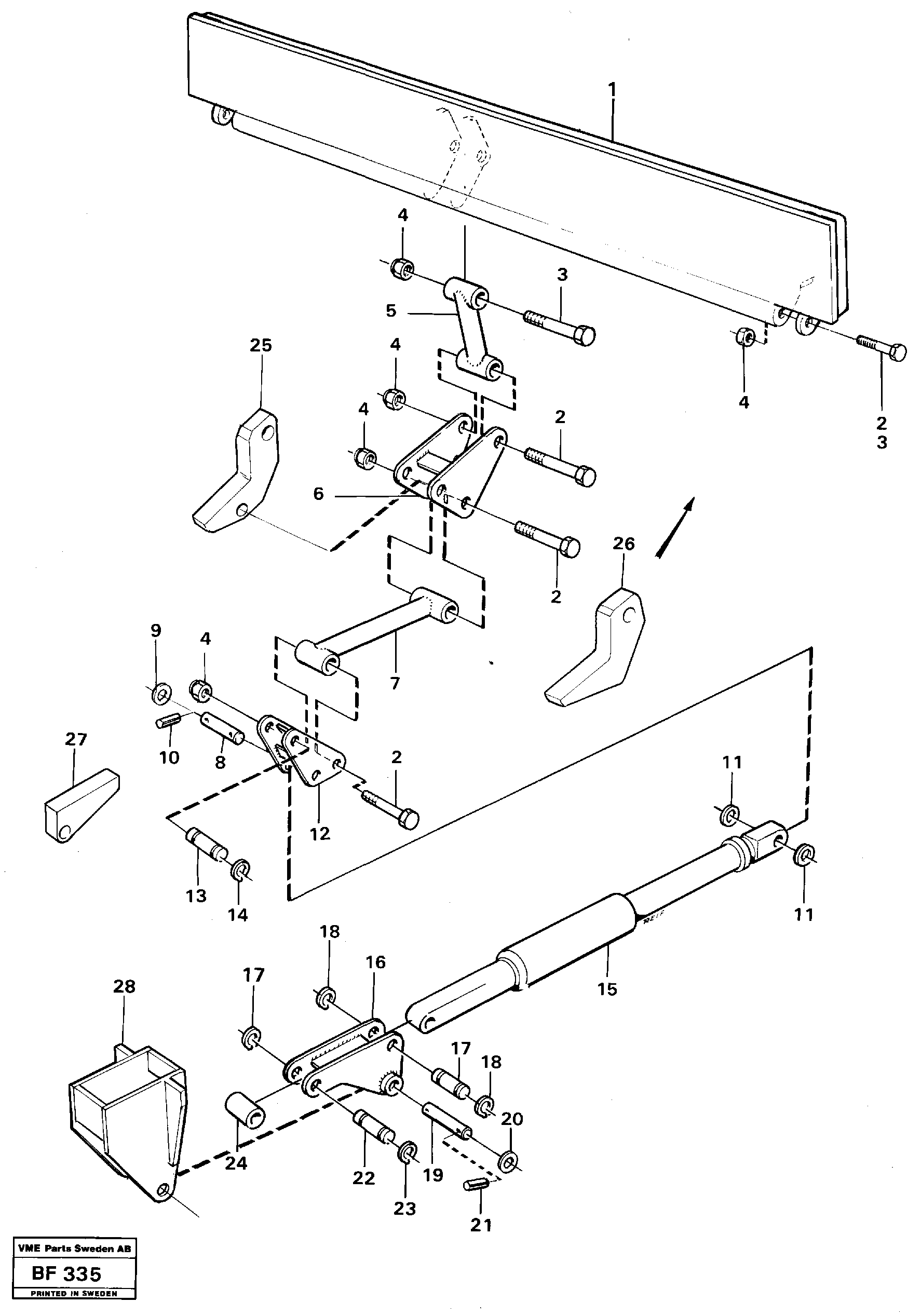 Rear flap, mechanical  92016 — volvo parts diagram