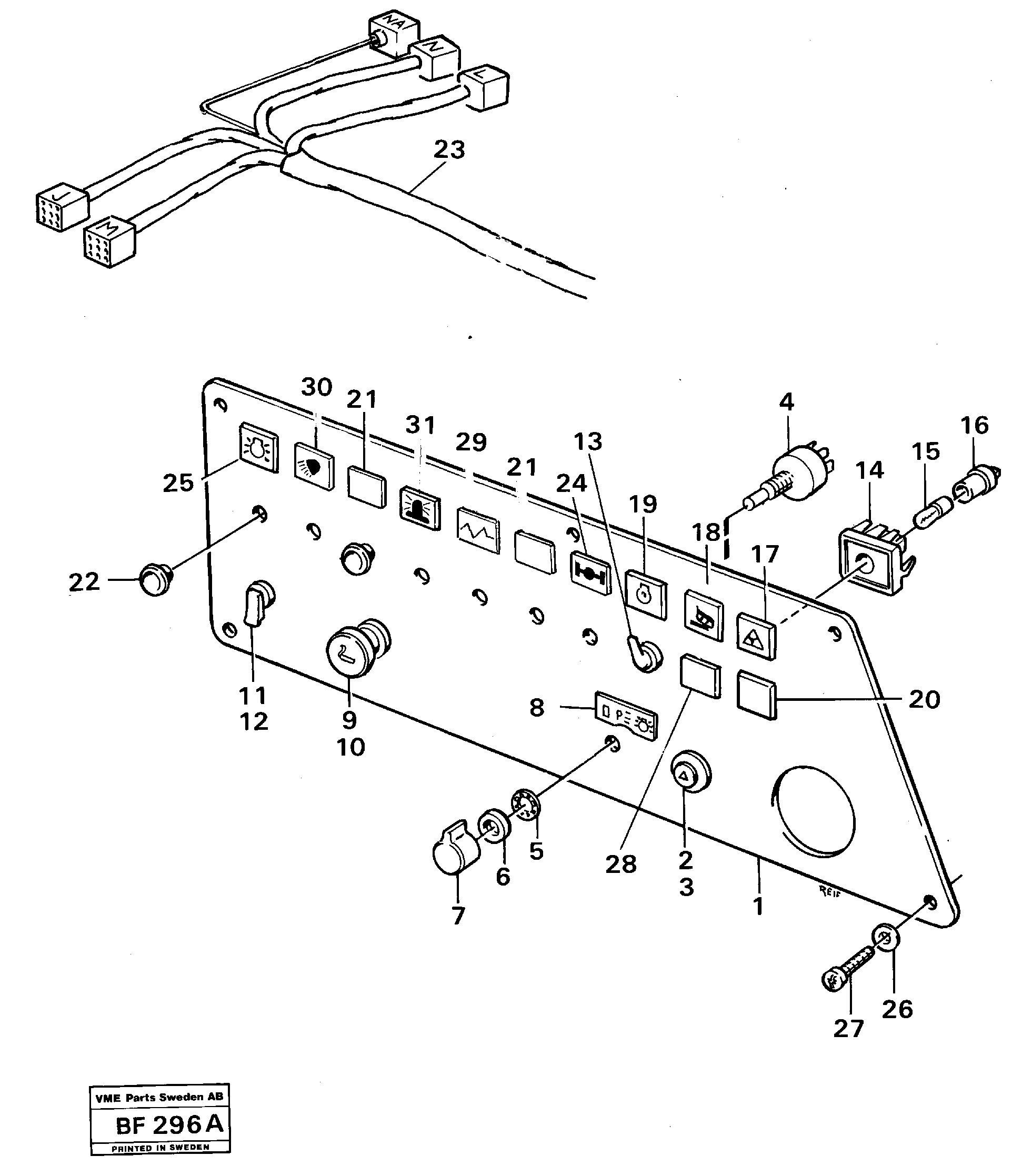 Instrument panel Right — volvo parts diagram