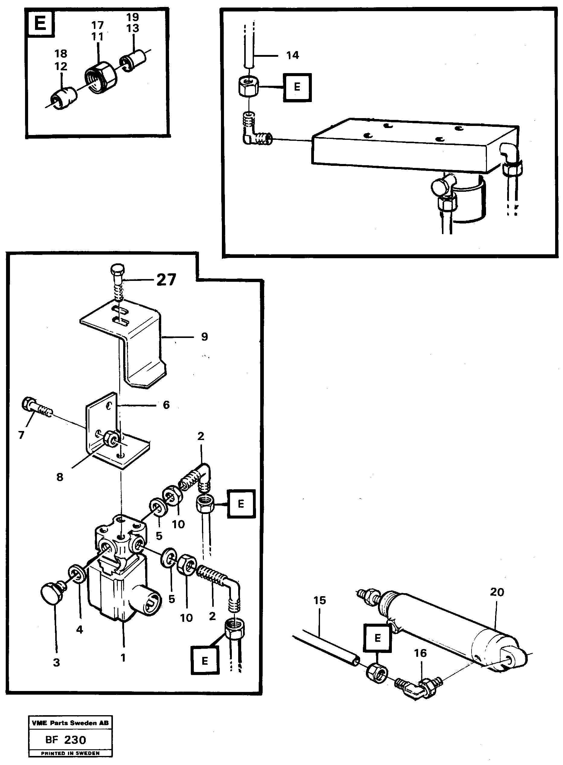 Compr. air system, throttle control — volvo parts diagram