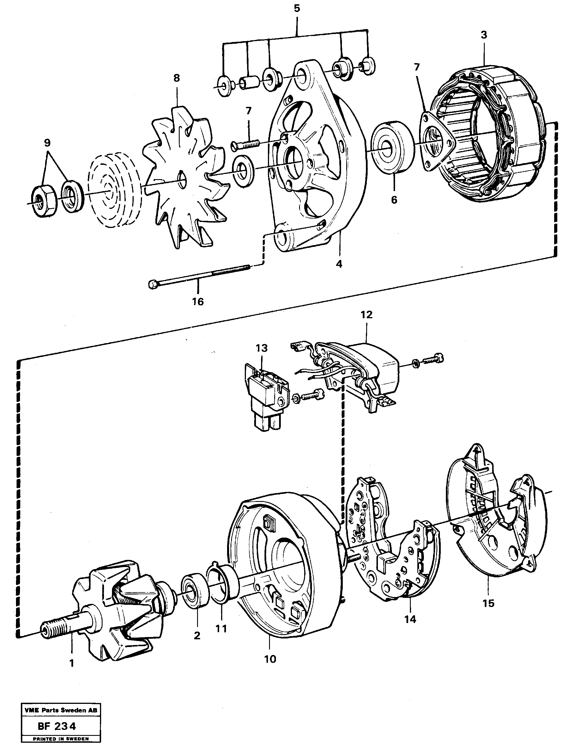 Alternator — volvo parts diagram
