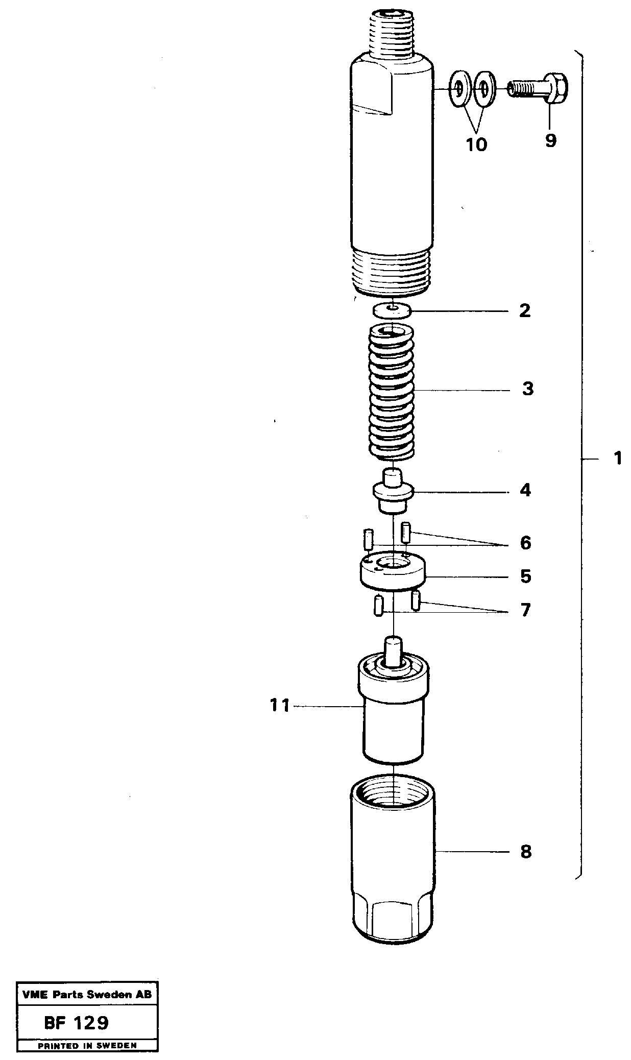 Injector — volvo parts diagram