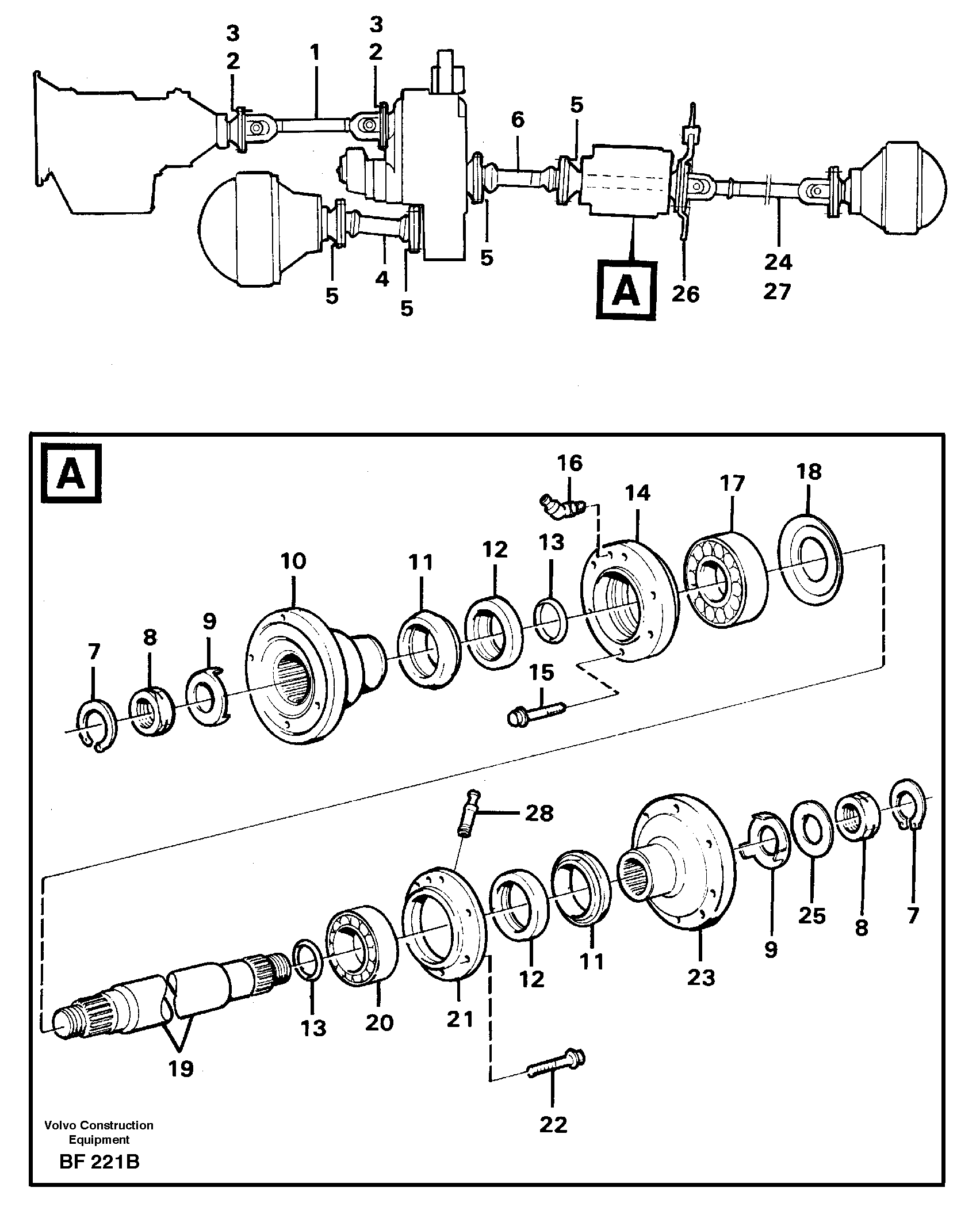 Power shafts — volvo parts diagram