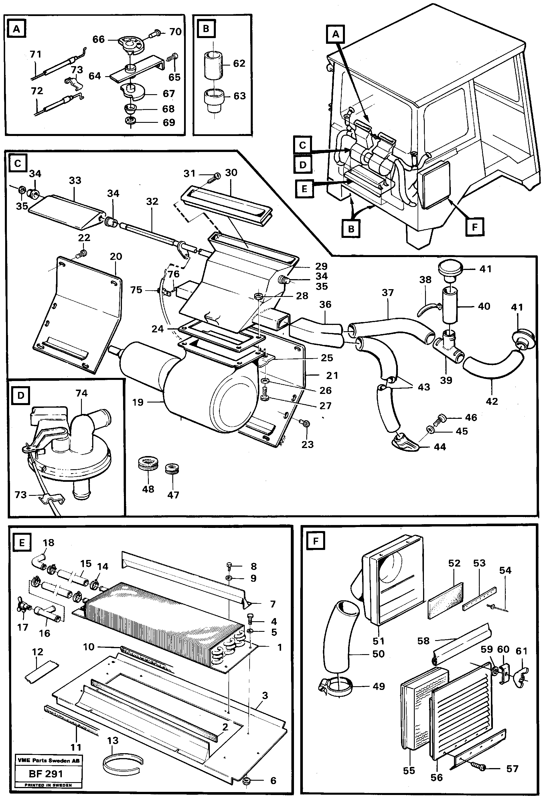 Cab ventilation — volvo parts diagram