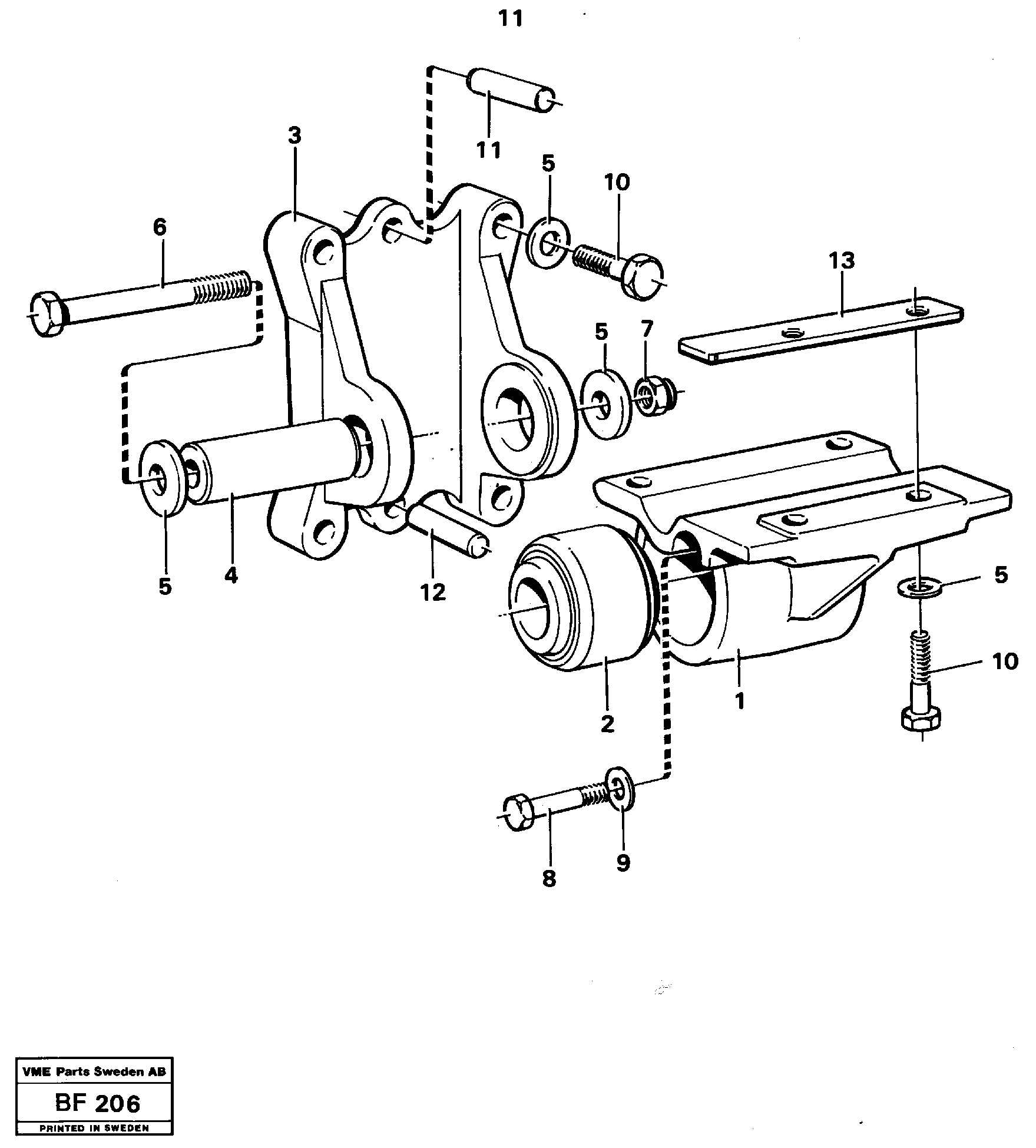 Drop box,fitting — volvo parts diagram
