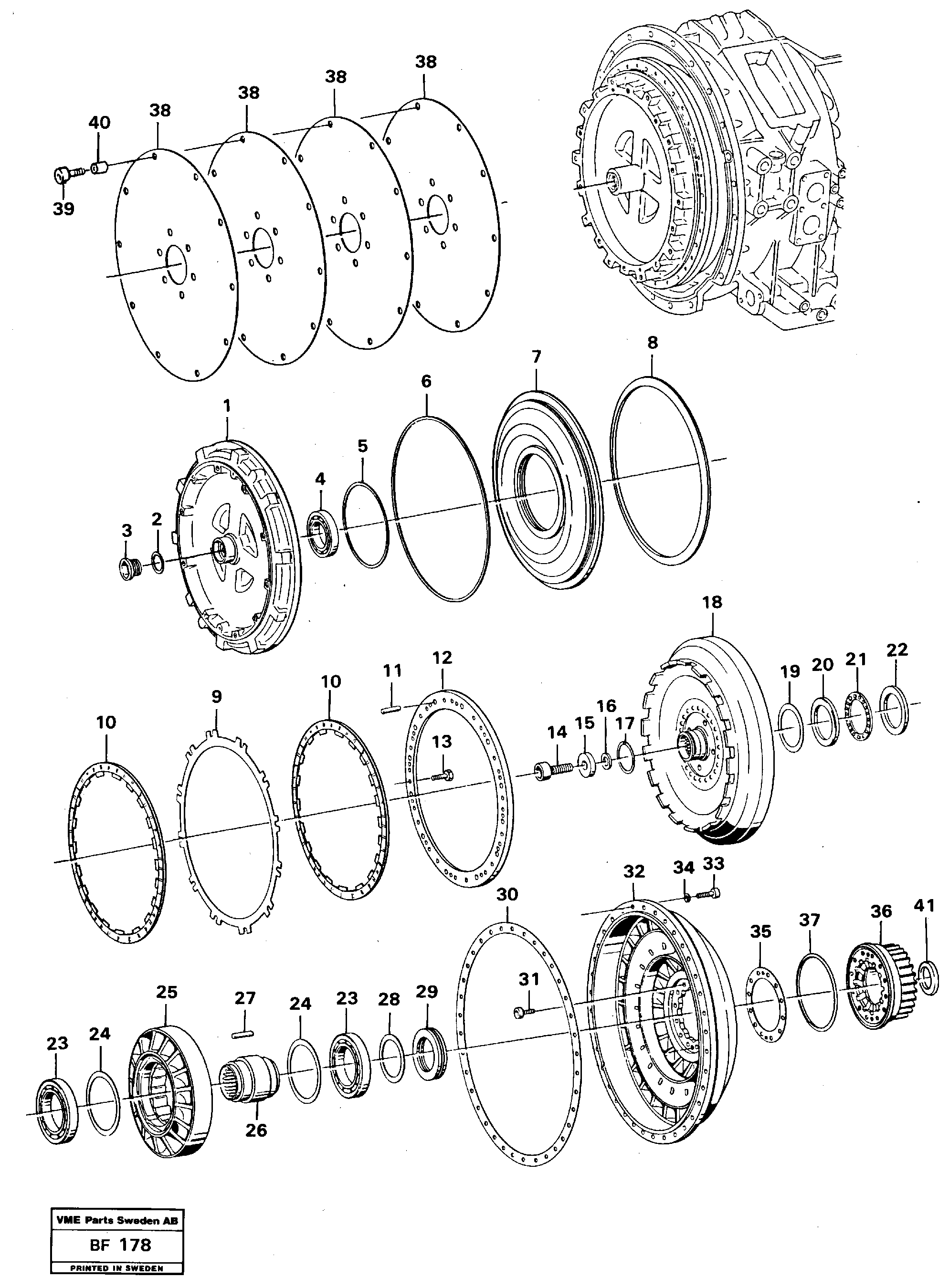 Torque converter — volvo parts diagram