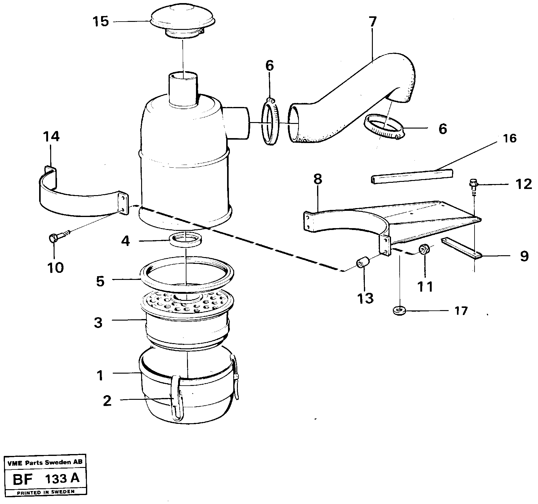 Air filter  99799 — volvo parts diagram