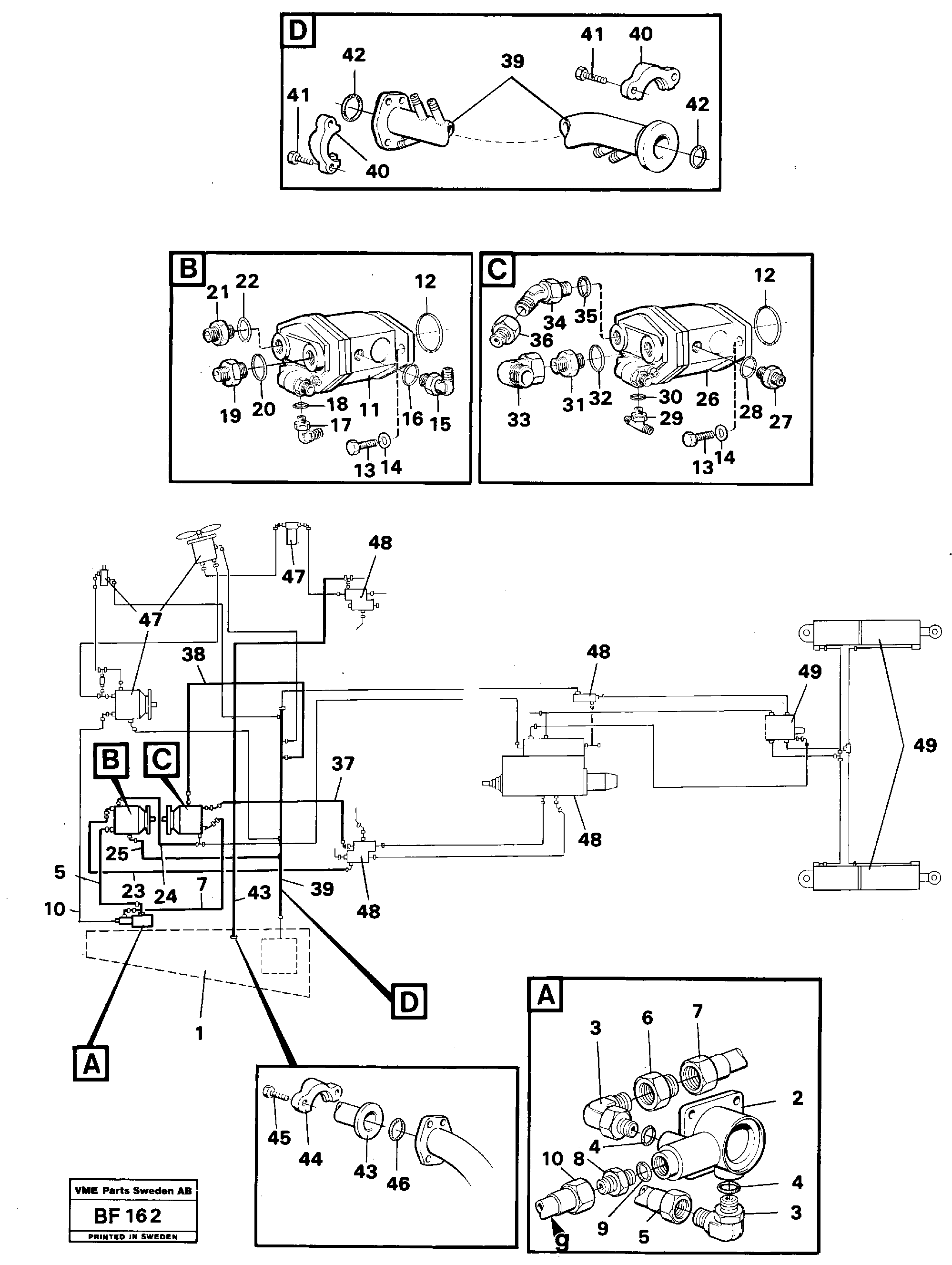 Hydraulic system — volvo parts diagram