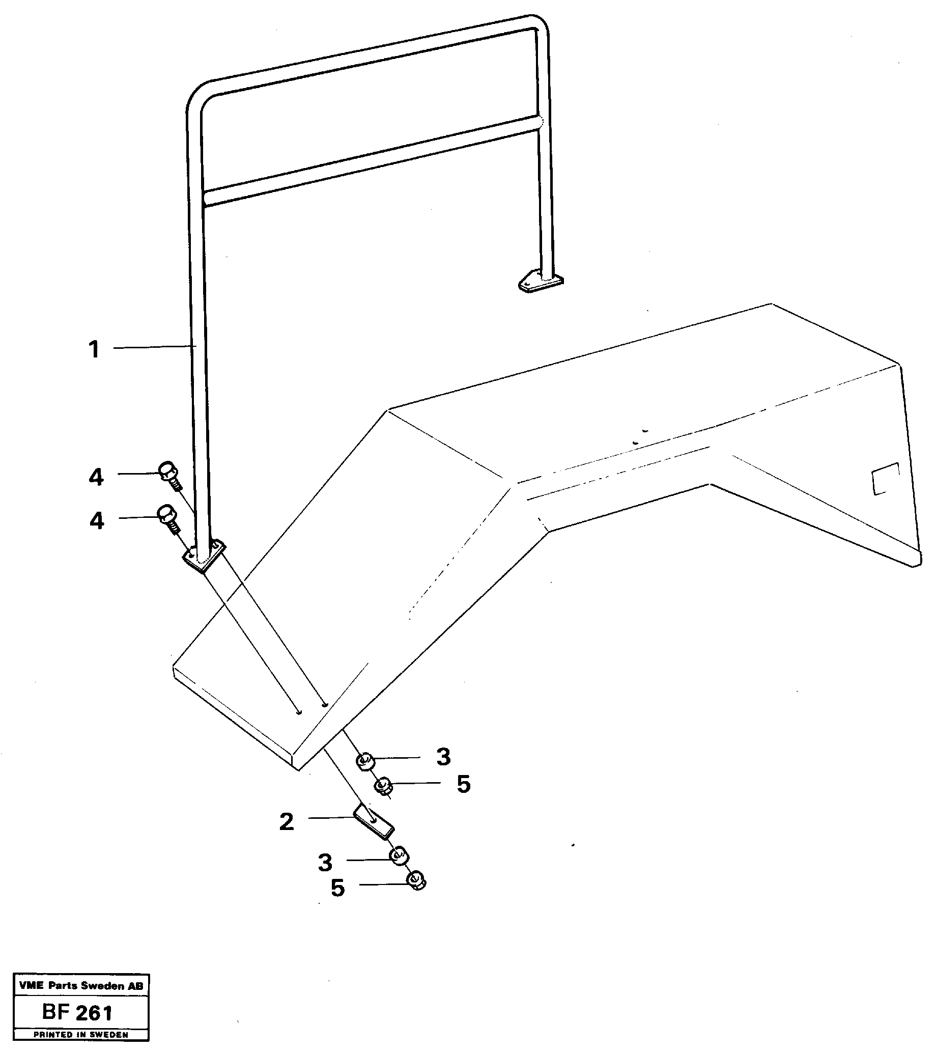 Hand rail Std Usa  STD USA — volvo parts diagram