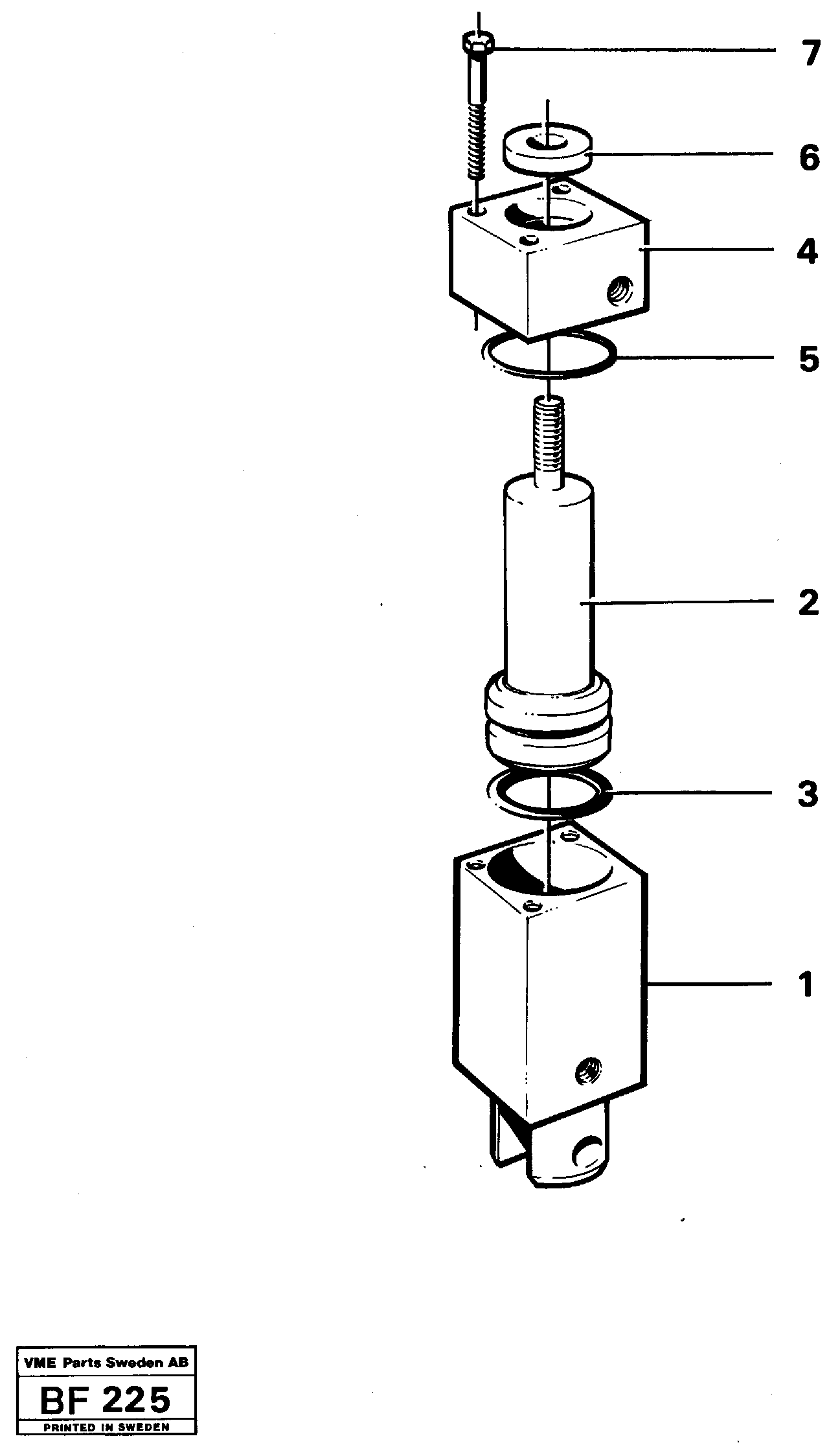 Pneumatic cylinder — volvo parts diagram