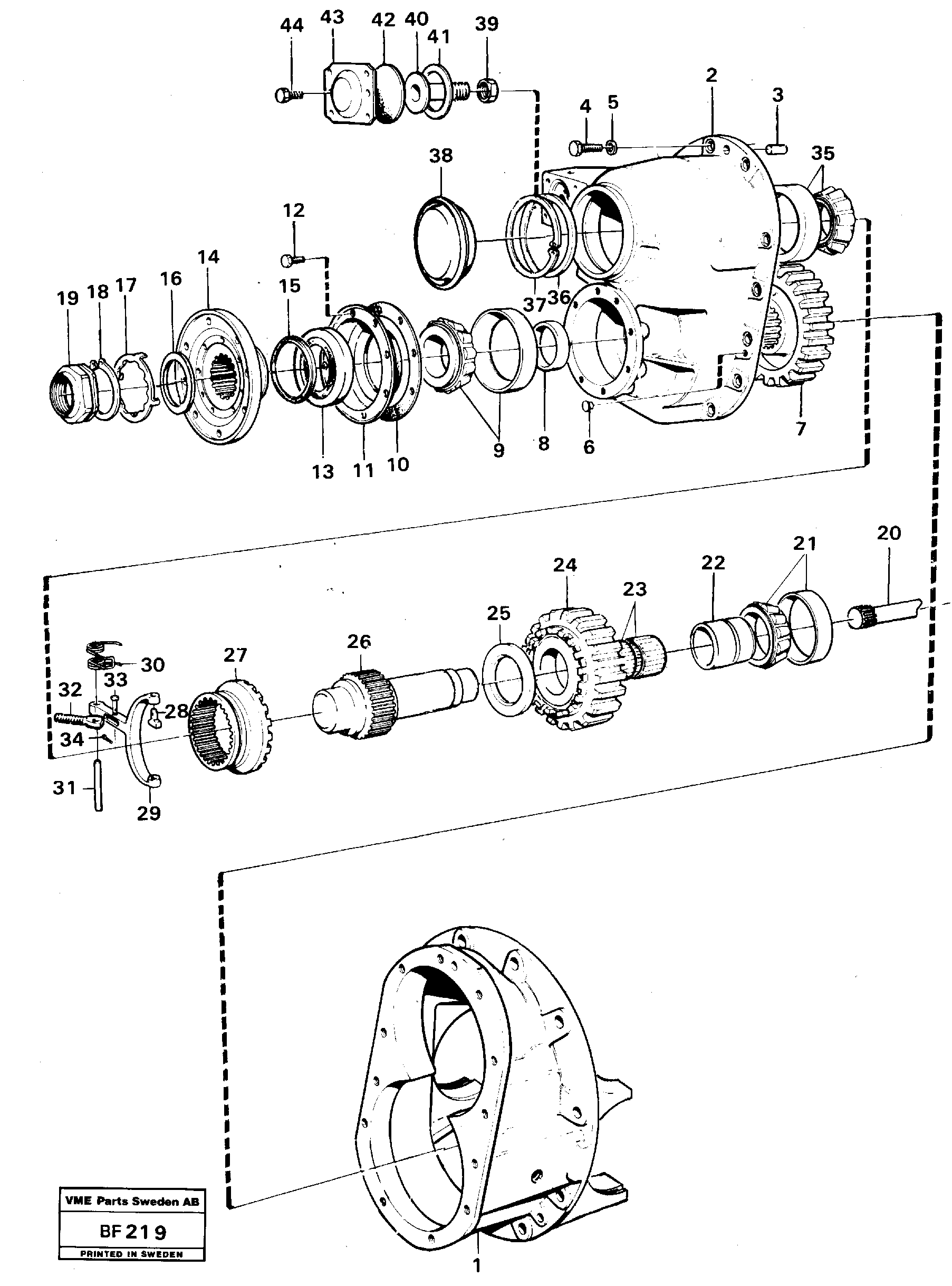 Final drive — volvo parts diagram