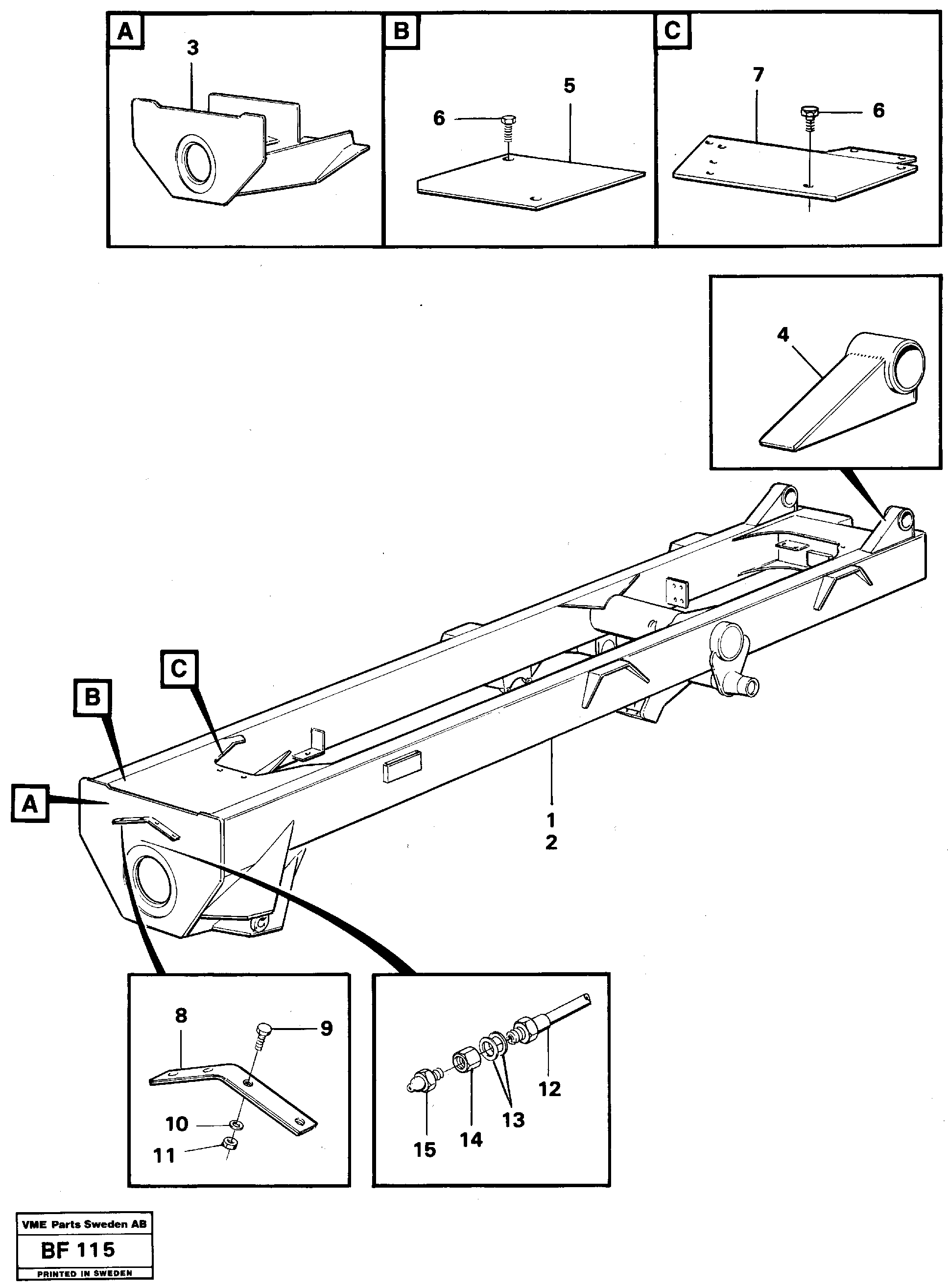 Rear frame Assembly — volvo parts diagram
