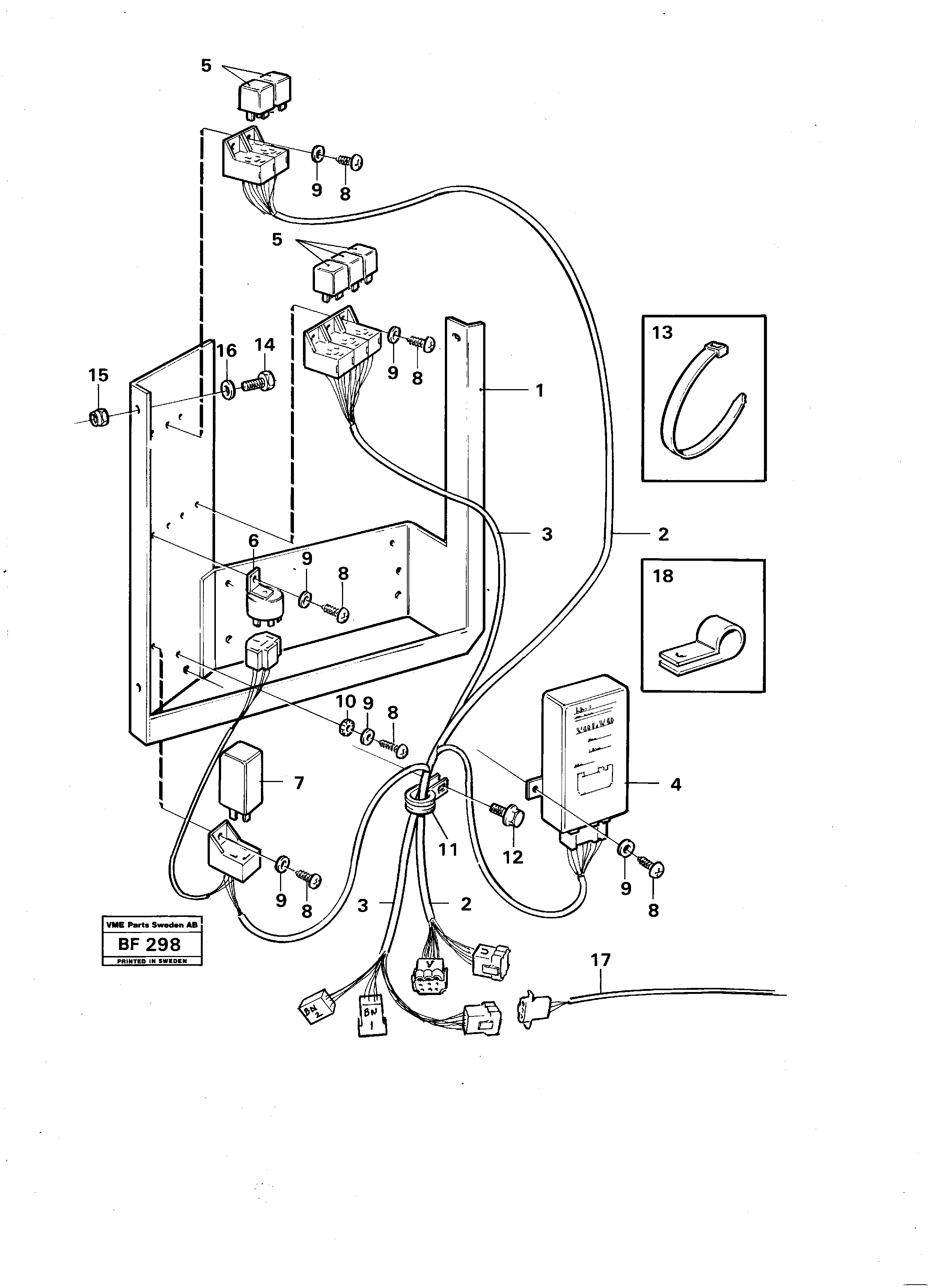 Distribution box, left — volvo parts diagram