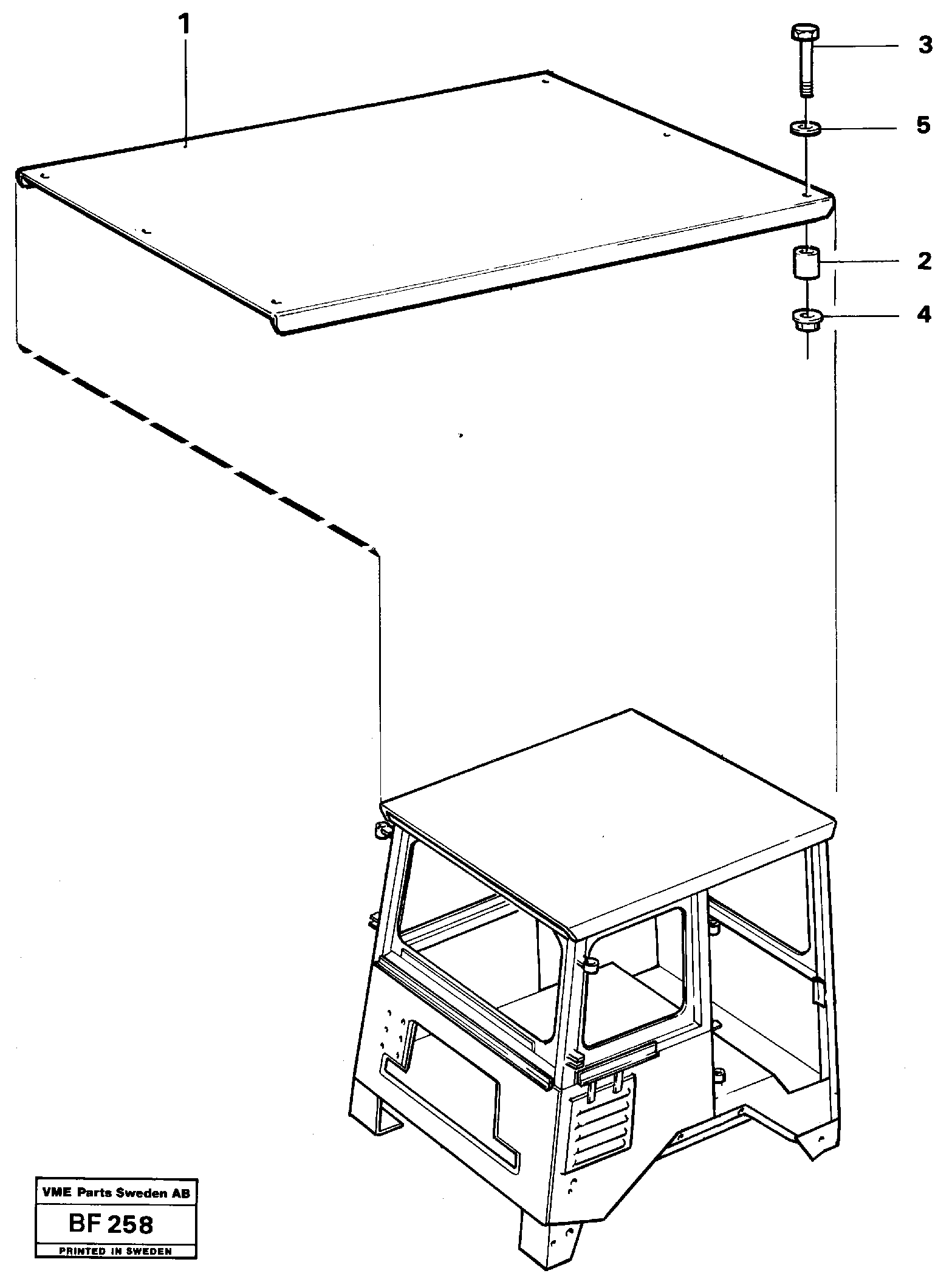 Protecting roof Std Usa  91704, STD USA — volvo parts diagram