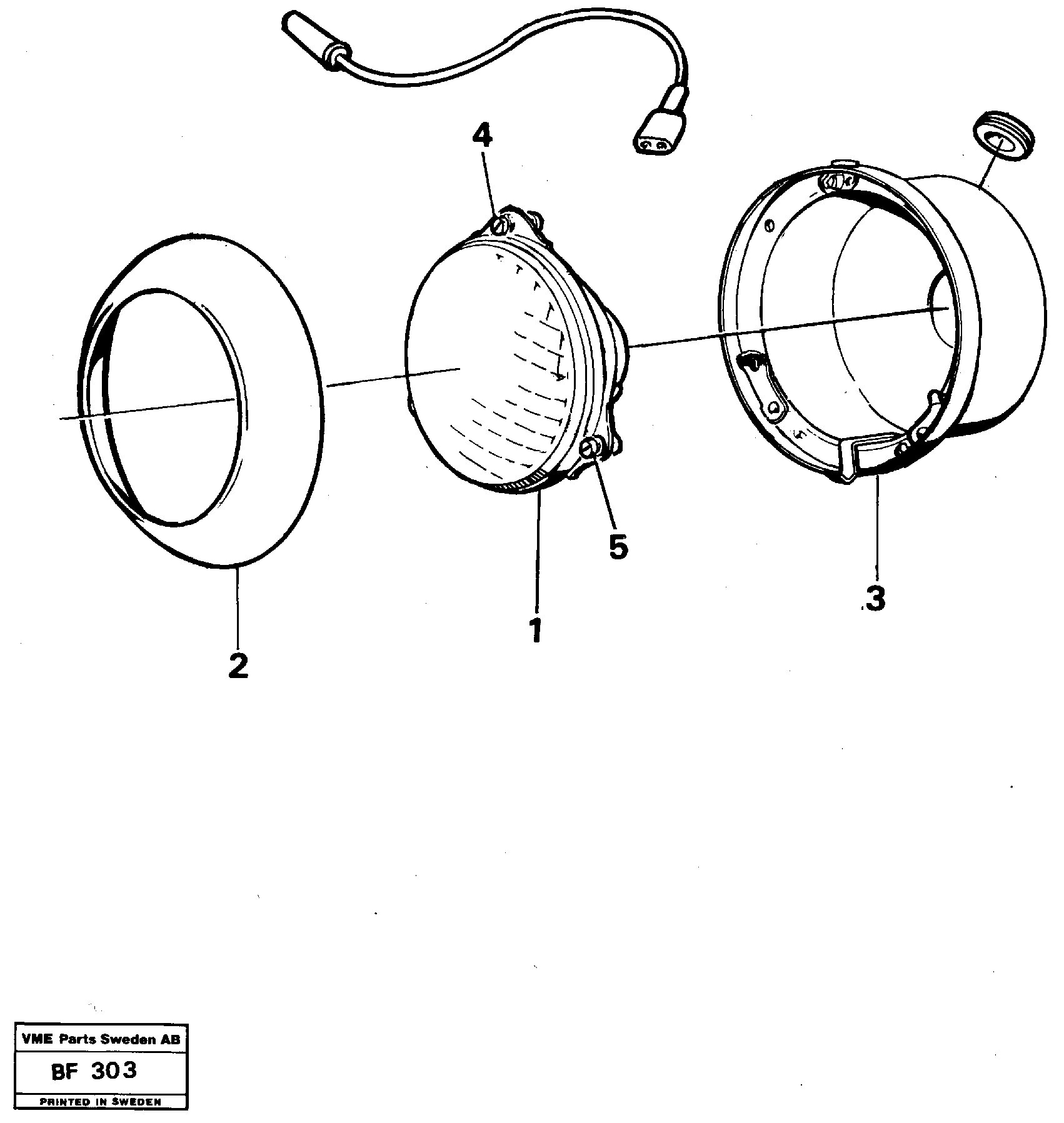 Headlamp  99440 — volvo parts diagram