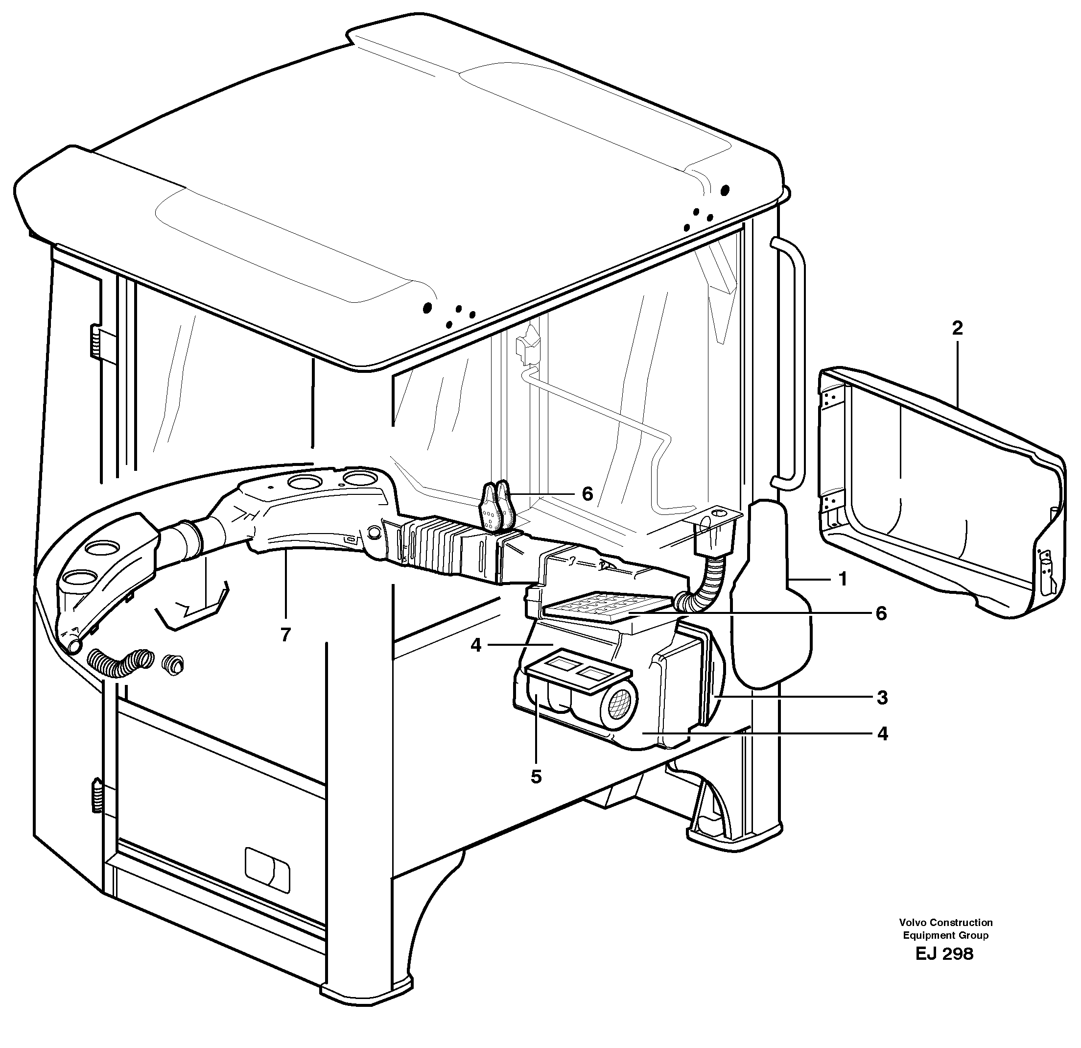 Air distribution — volvo parts diagram