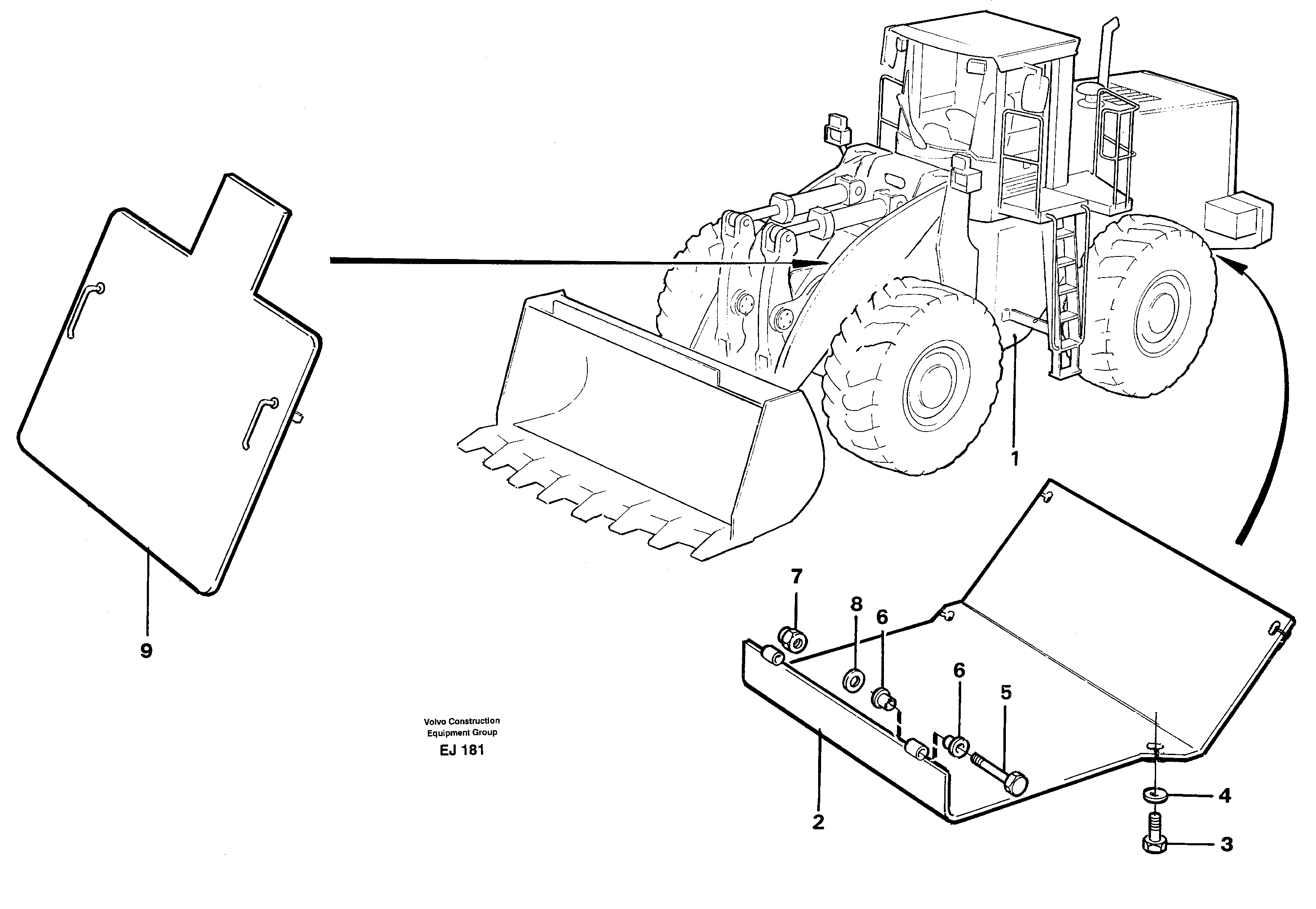 Protecting plate — volvo parts diagram