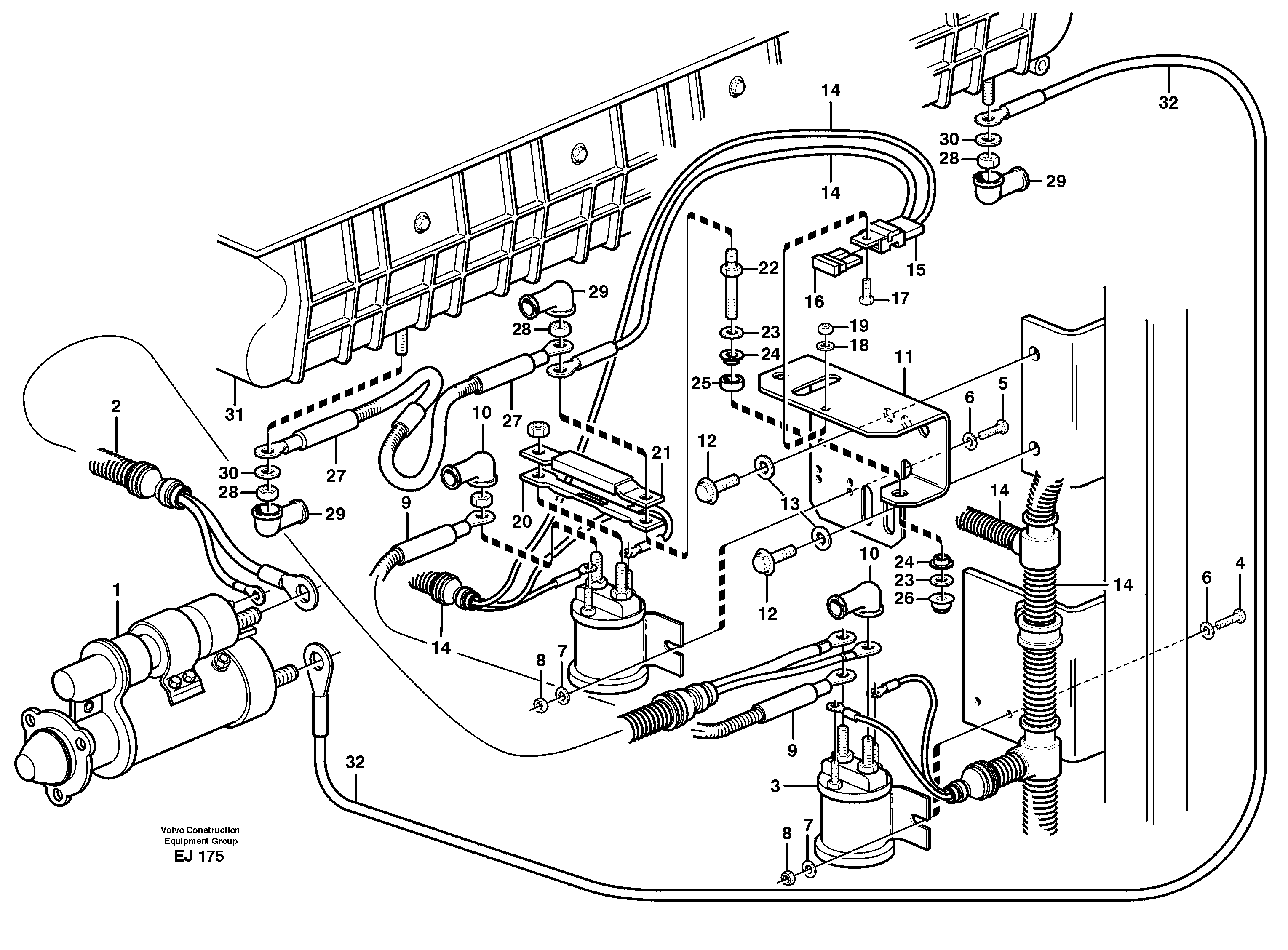 Pre-heater with fitting parts — volvo parts diagram