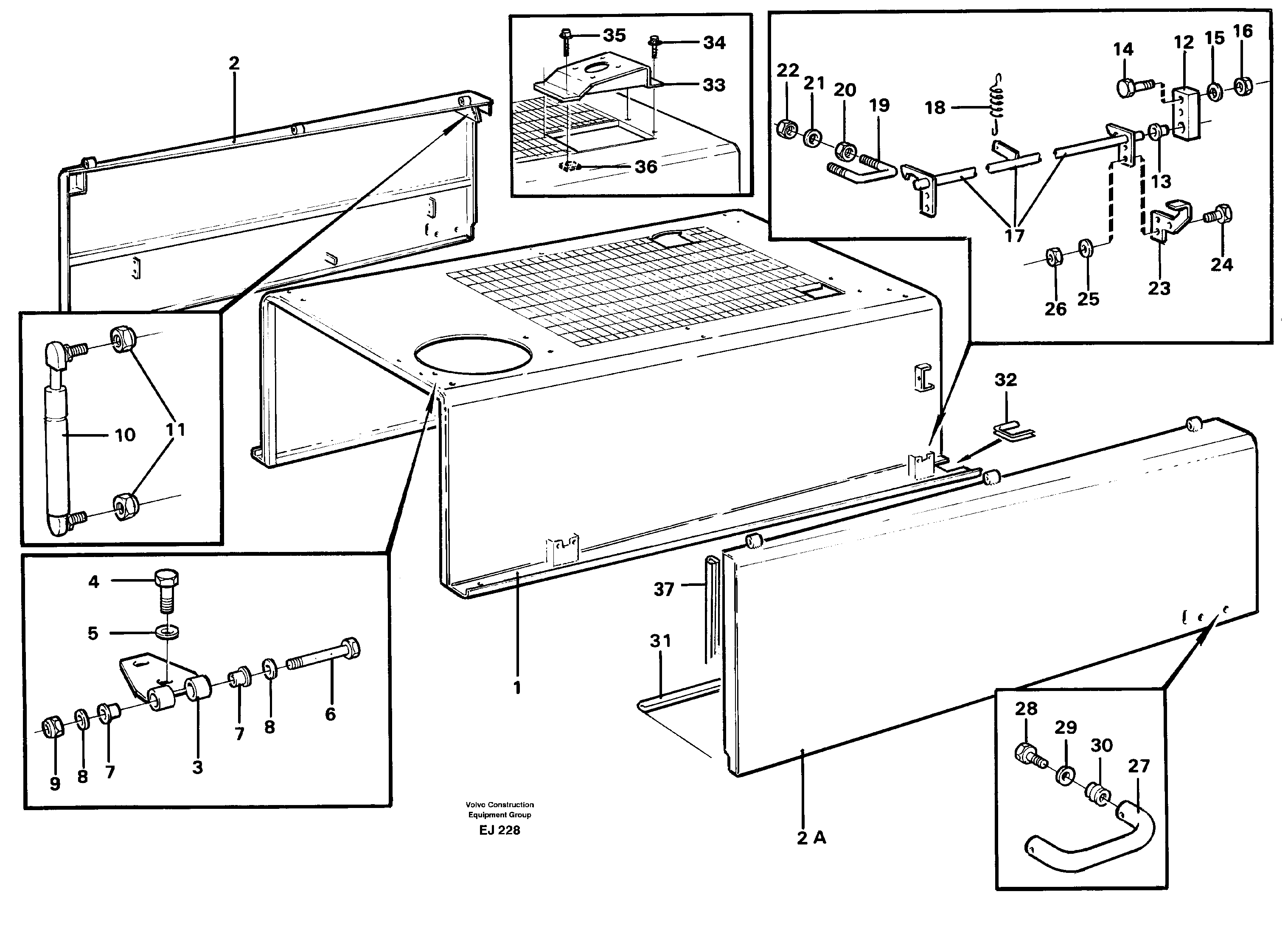 Engine cover — volvo parts diagram