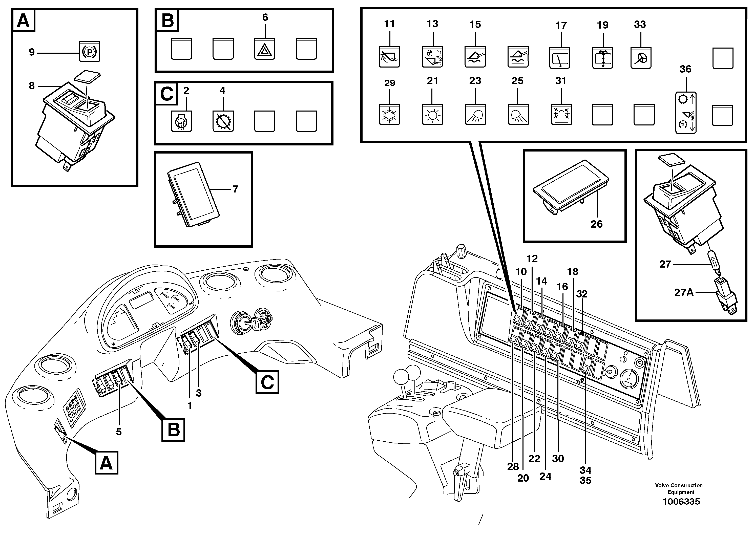 Switch — volvo parts diagram