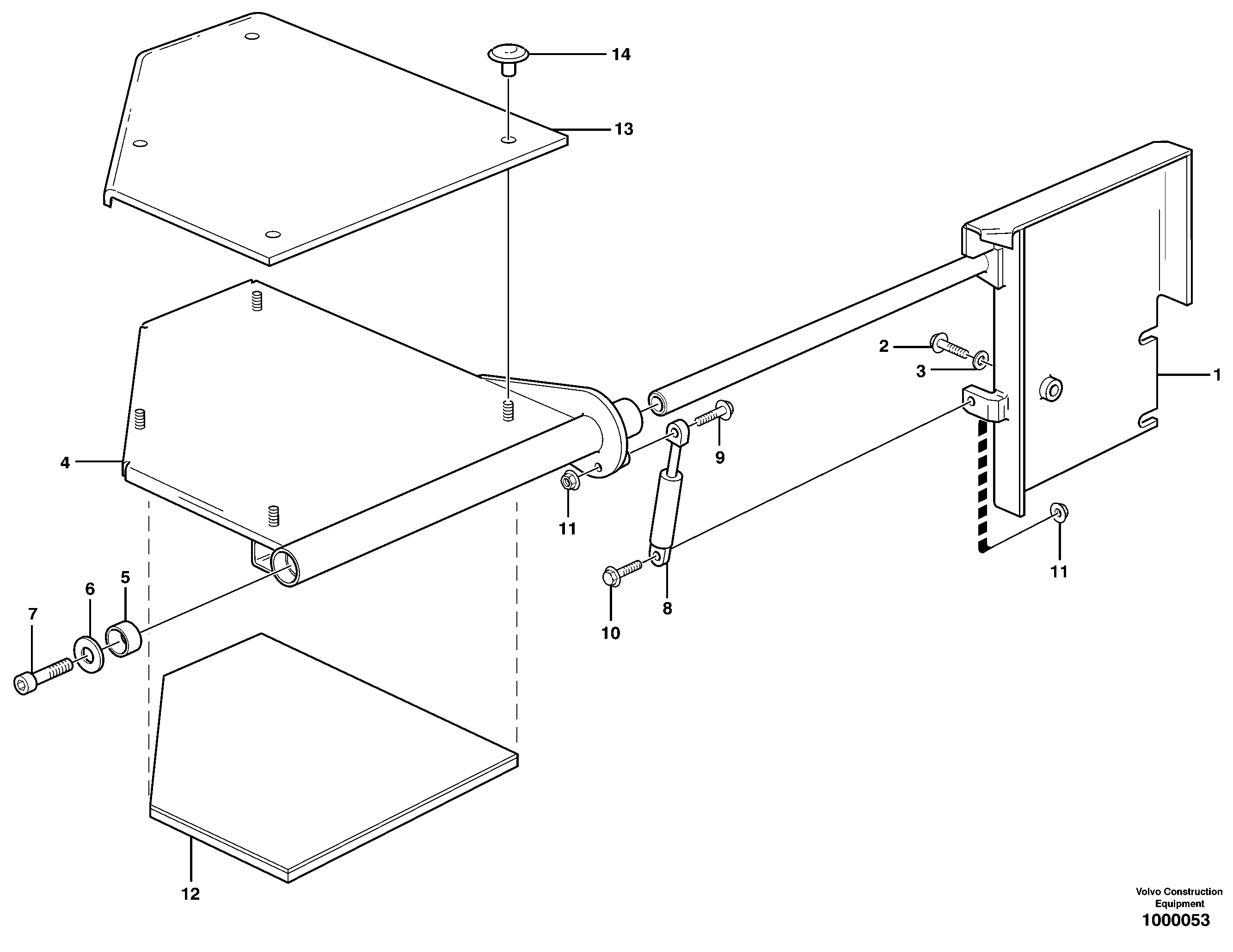 Instructor's seat 80556 — volvo parts diagram
