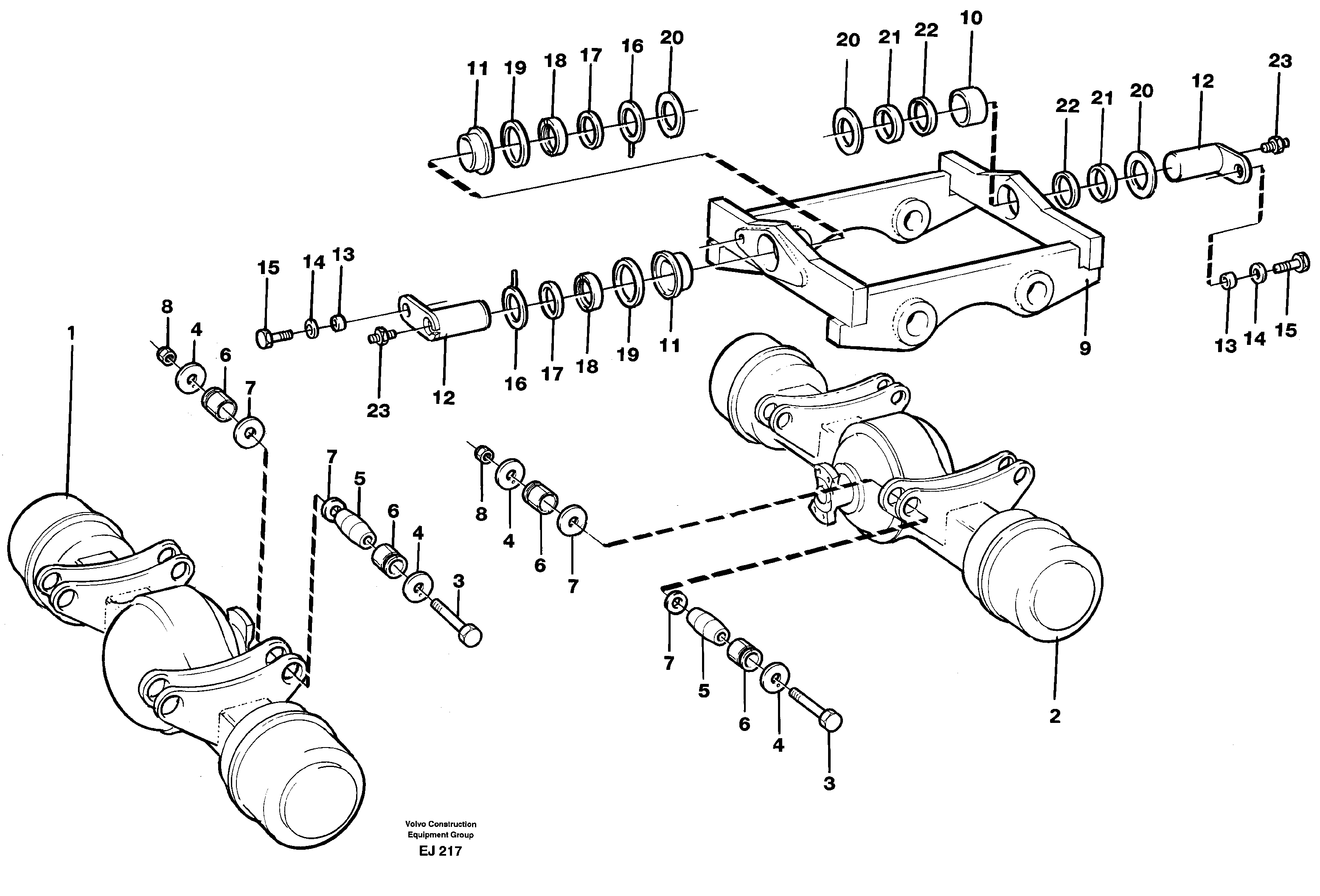 Axle suspension — volvo parts diagram
