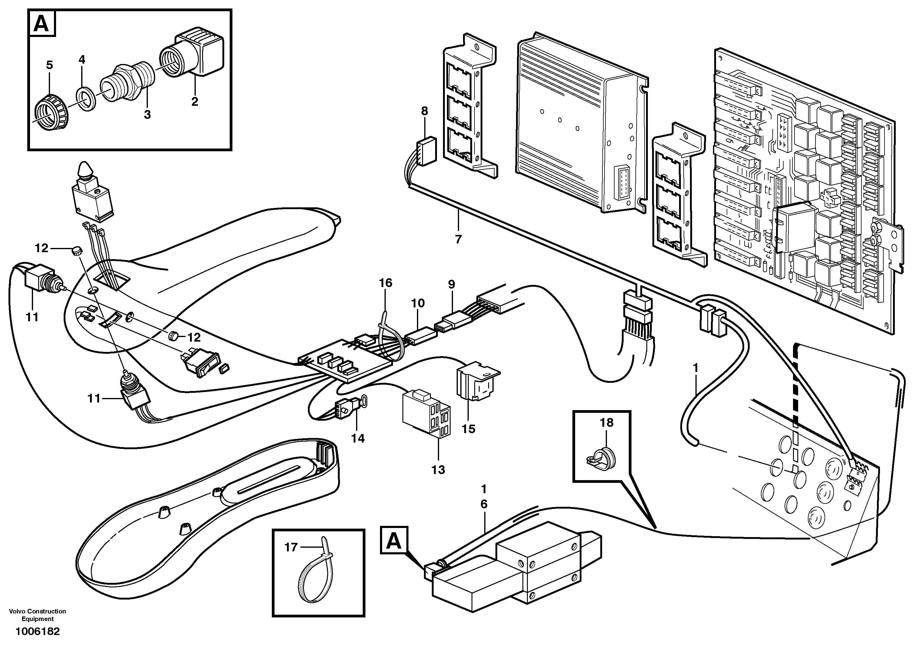 Cable harness, CDC - steering.  80249 — volvo parts diagram