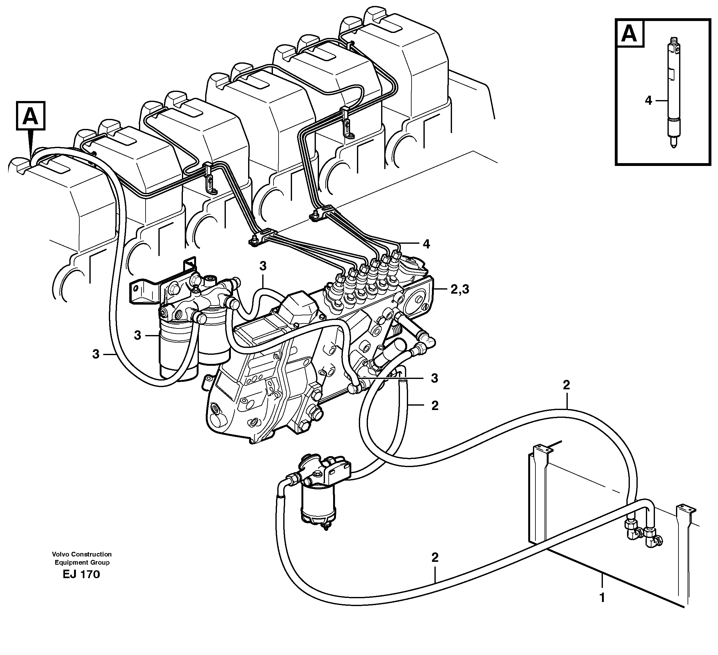 Fuel system — volvo parts diagram