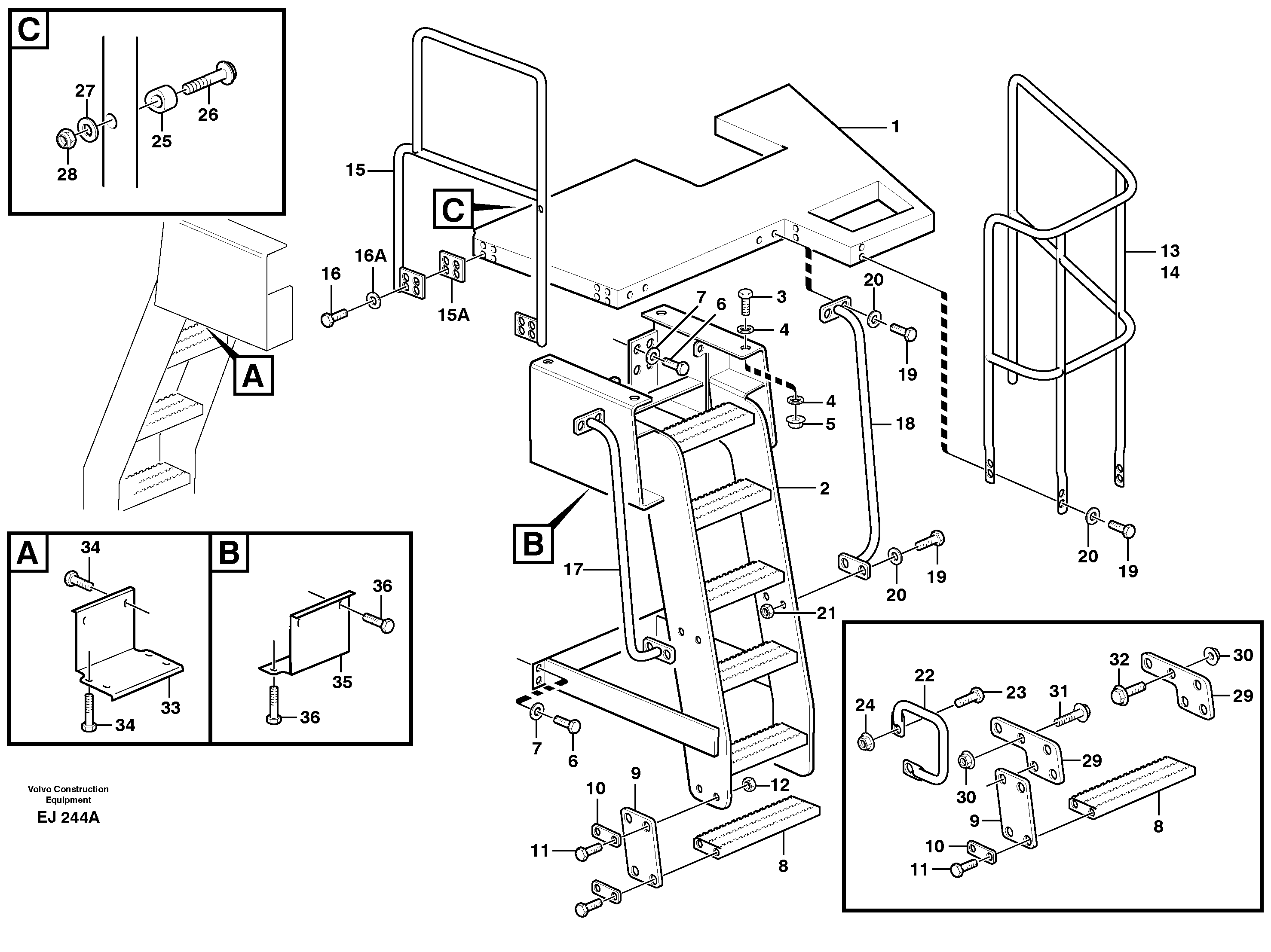 Foot step — volvo parts diagram