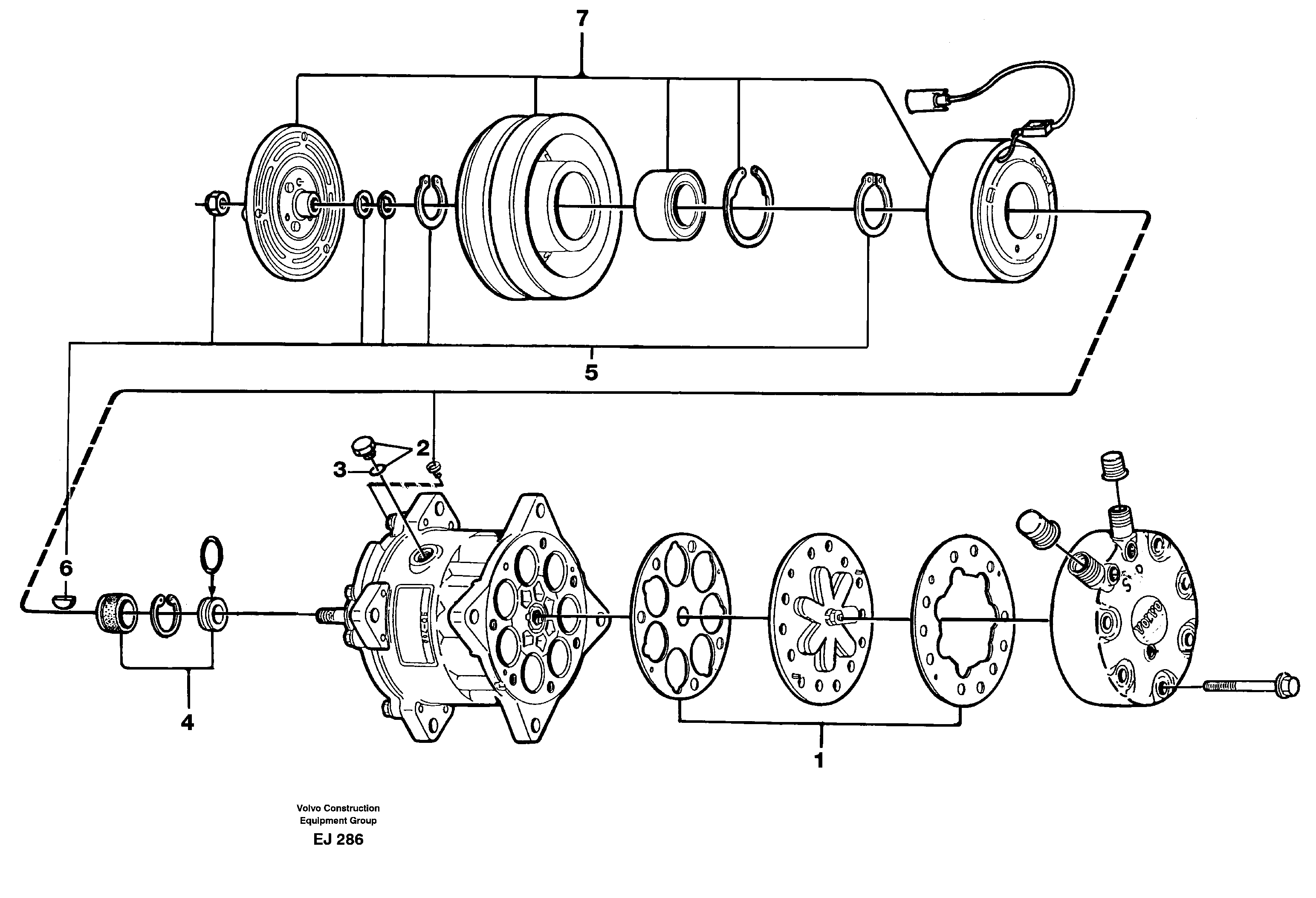 Air compressor — volvo parts diagram